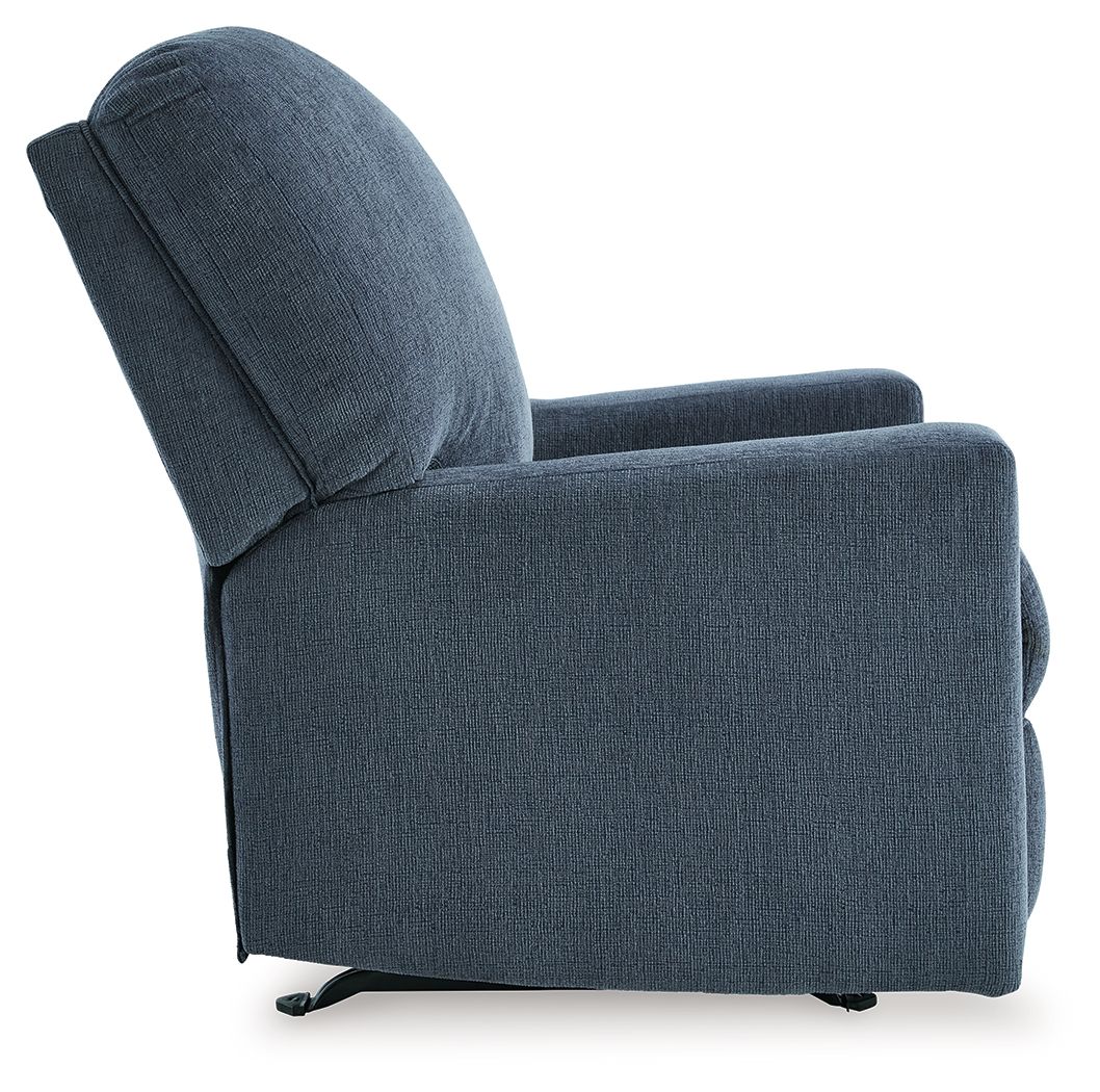 Rannis - Navy - Rocker Recliner - Fabric