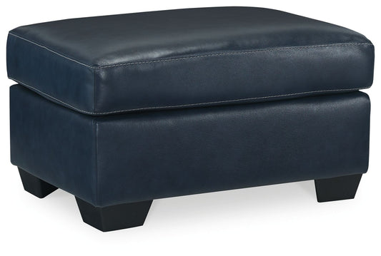 Santorine - Ocean - Ottoman - Leather Match