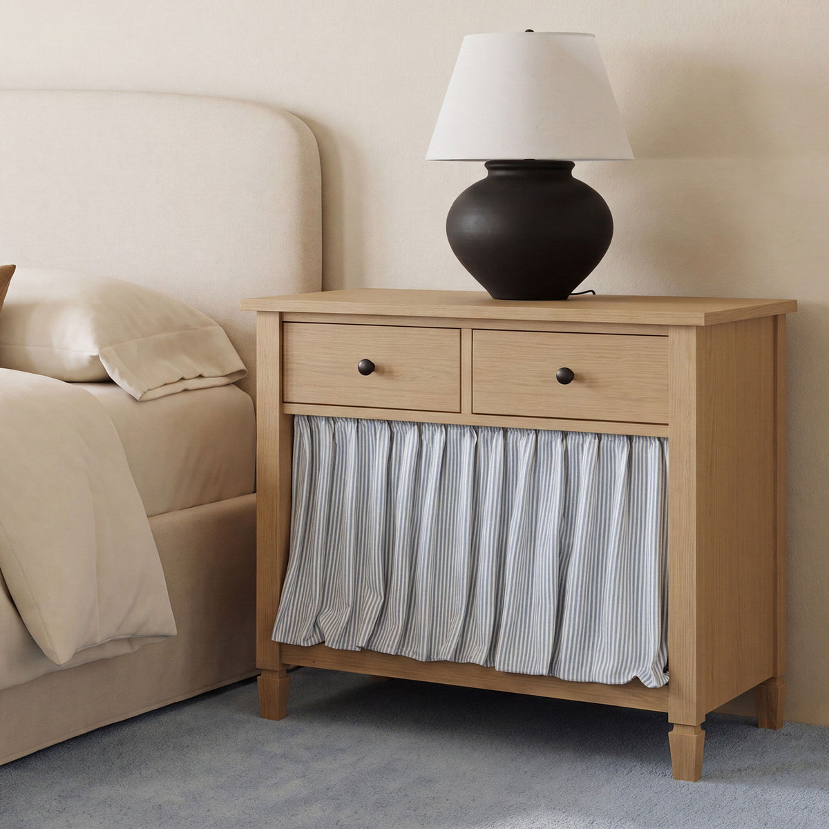 Olia - Table Lamp - Dark Brown / White