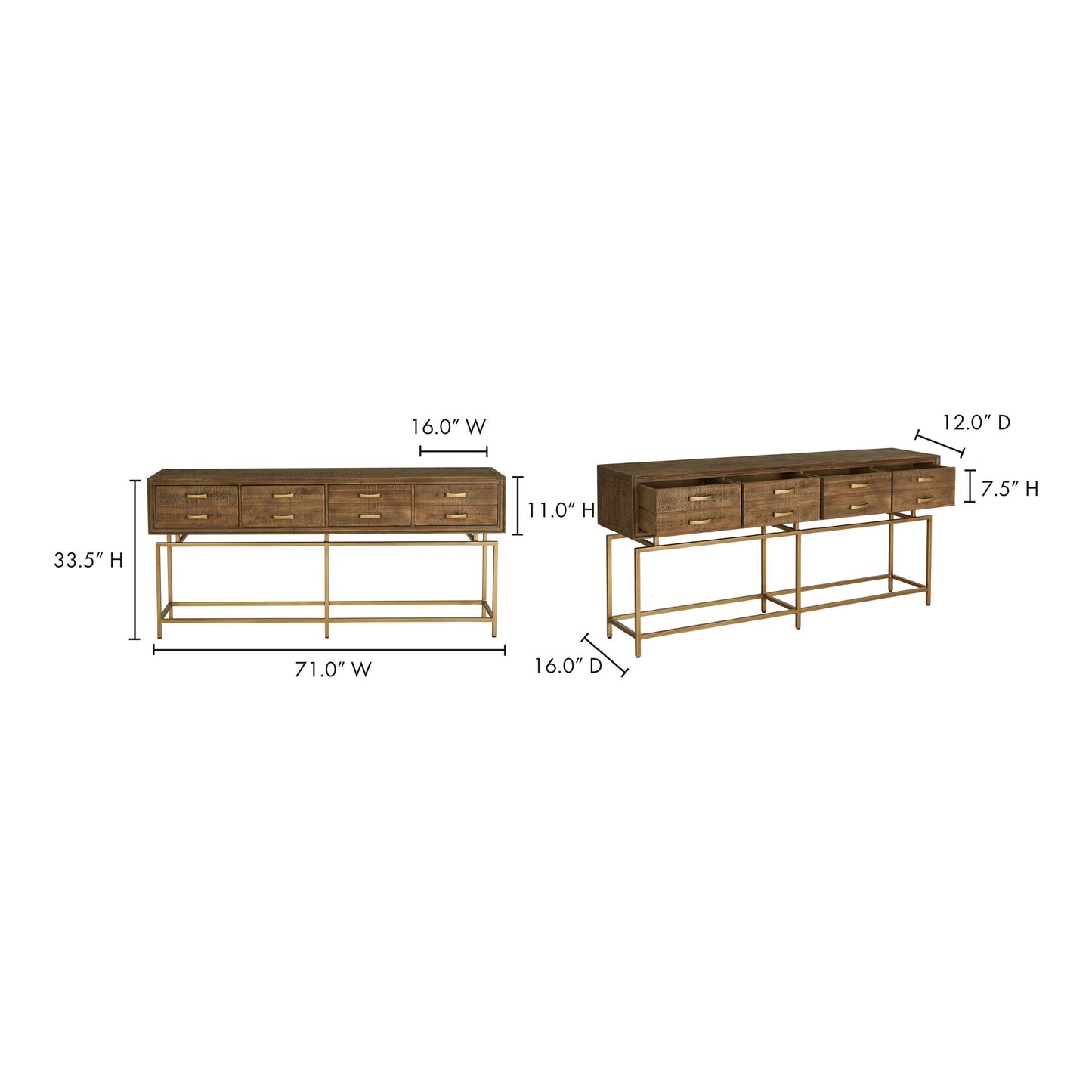 Annecy - Console Table - Natural