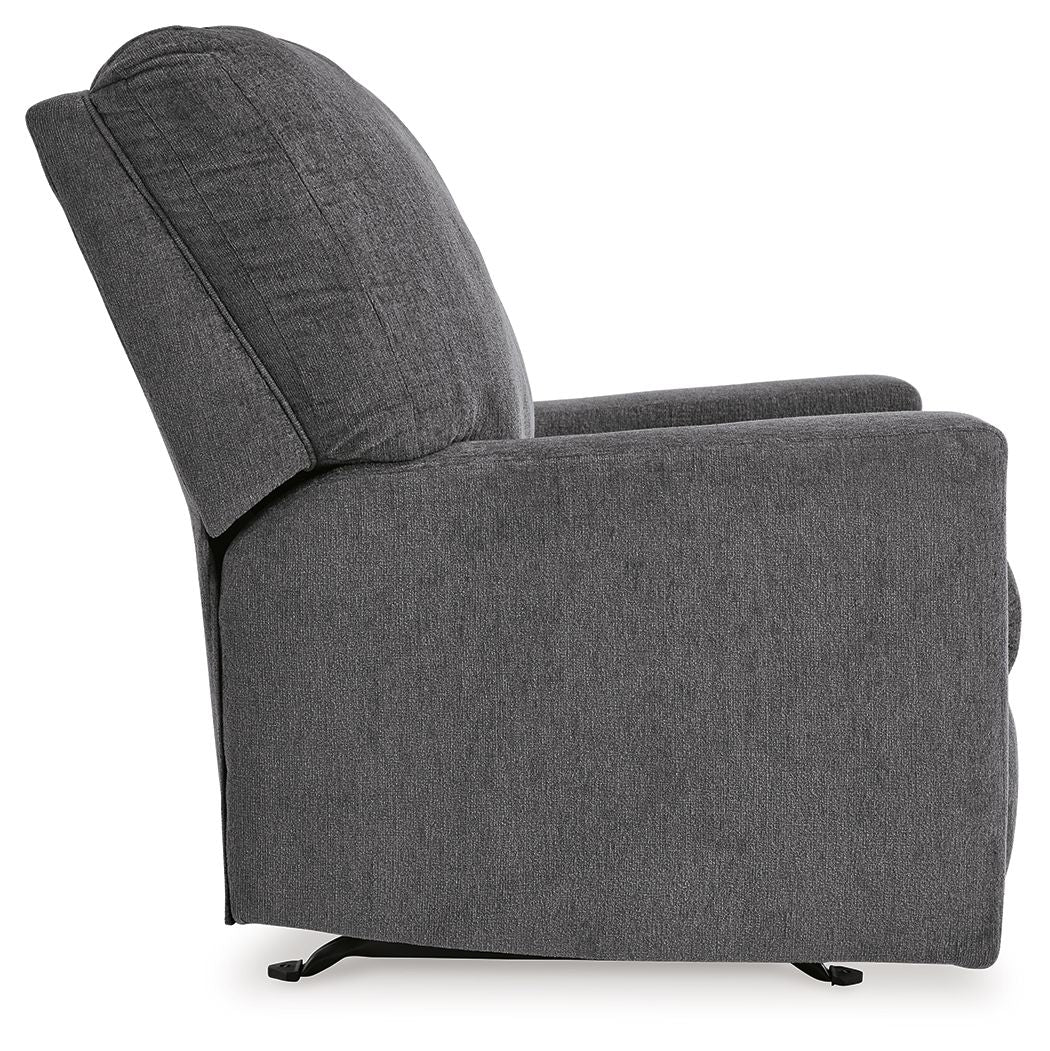 Rannis - Pewter - Rocker Recliner - Fabric