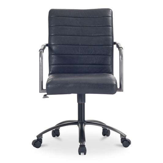 Roy - Leather Office Chair - Black