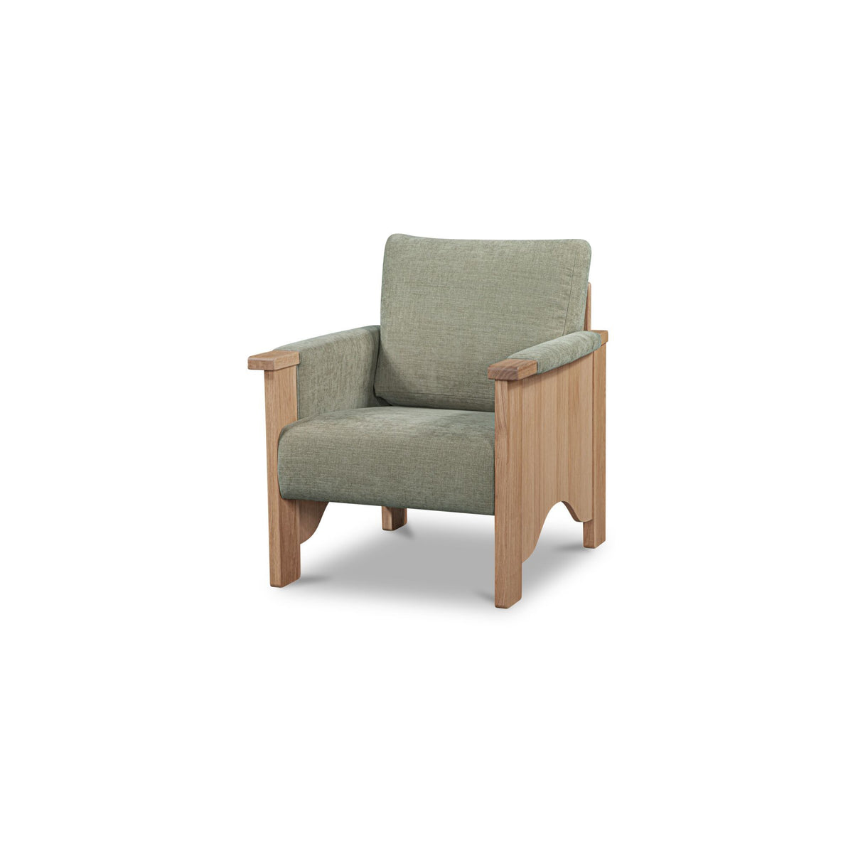 Bauer - Accent Chair - Sage Green / Light Brown