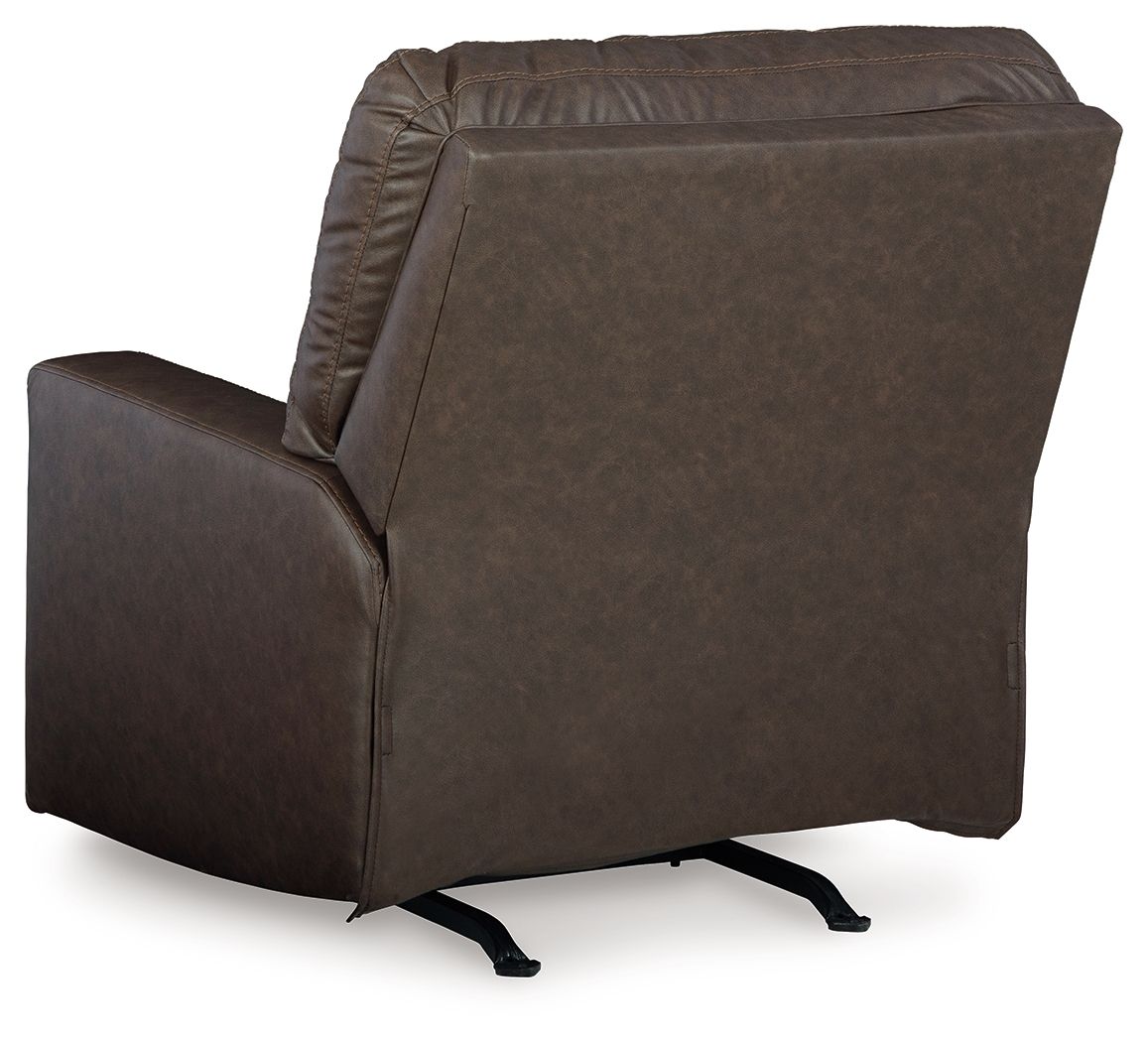 Barlin Mills - Umber - Rocker Recliner - Faux Leather