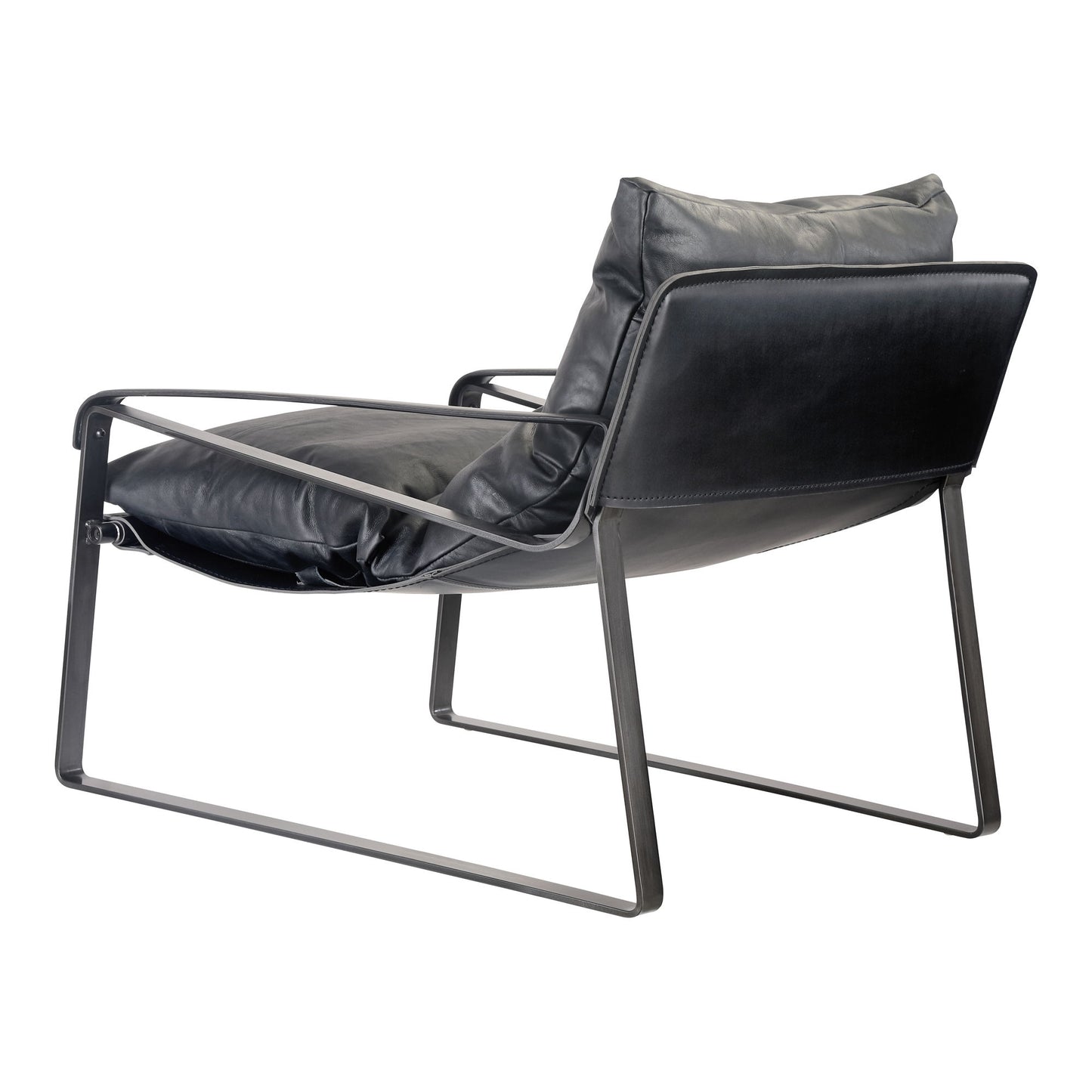 Connor - Leather Club Chair - Black