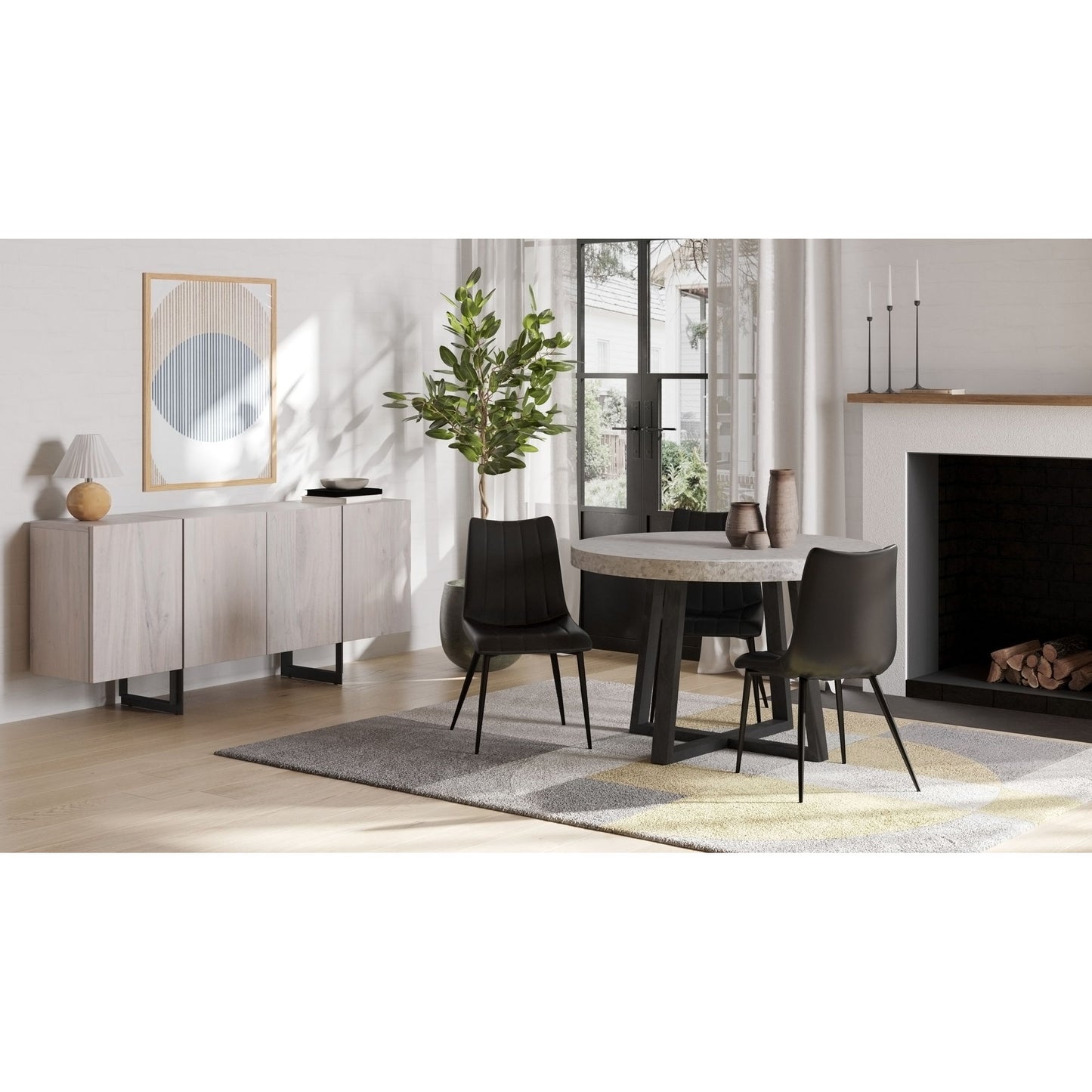 Alibi - Dining Chair (Set of 2) - Matte Black