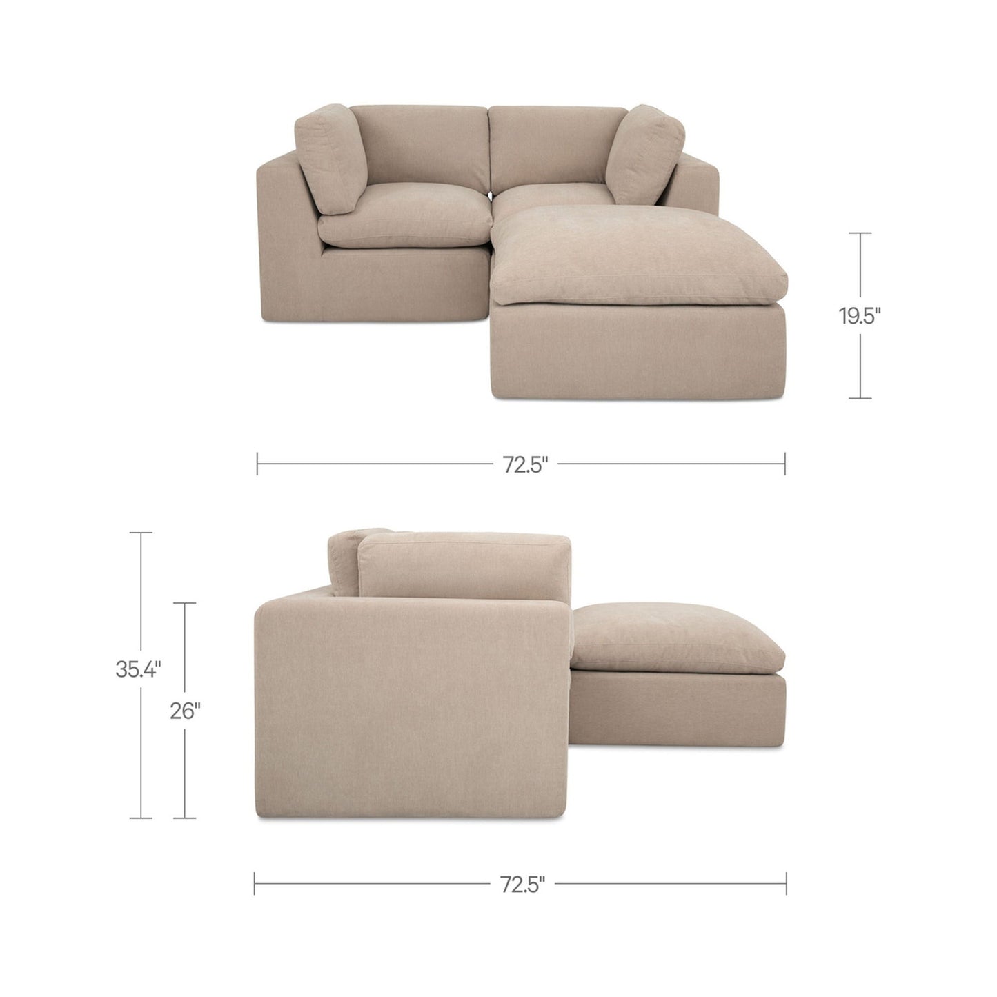 Cates - Nook Modular Sectional - Pebble