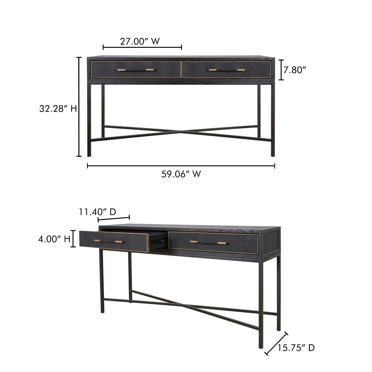 Mako - Console Table - Black