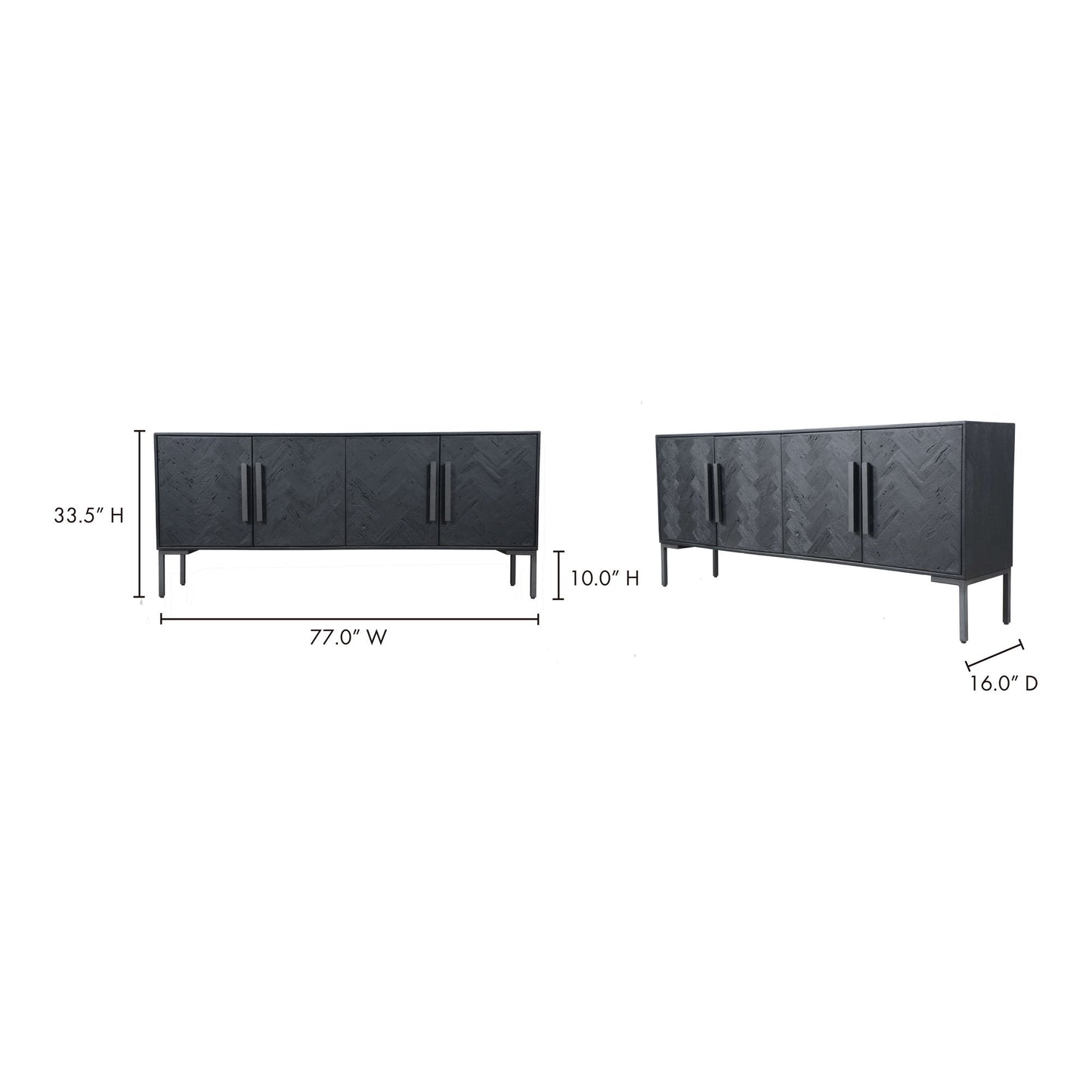 Fishbone - Sideboard - Black