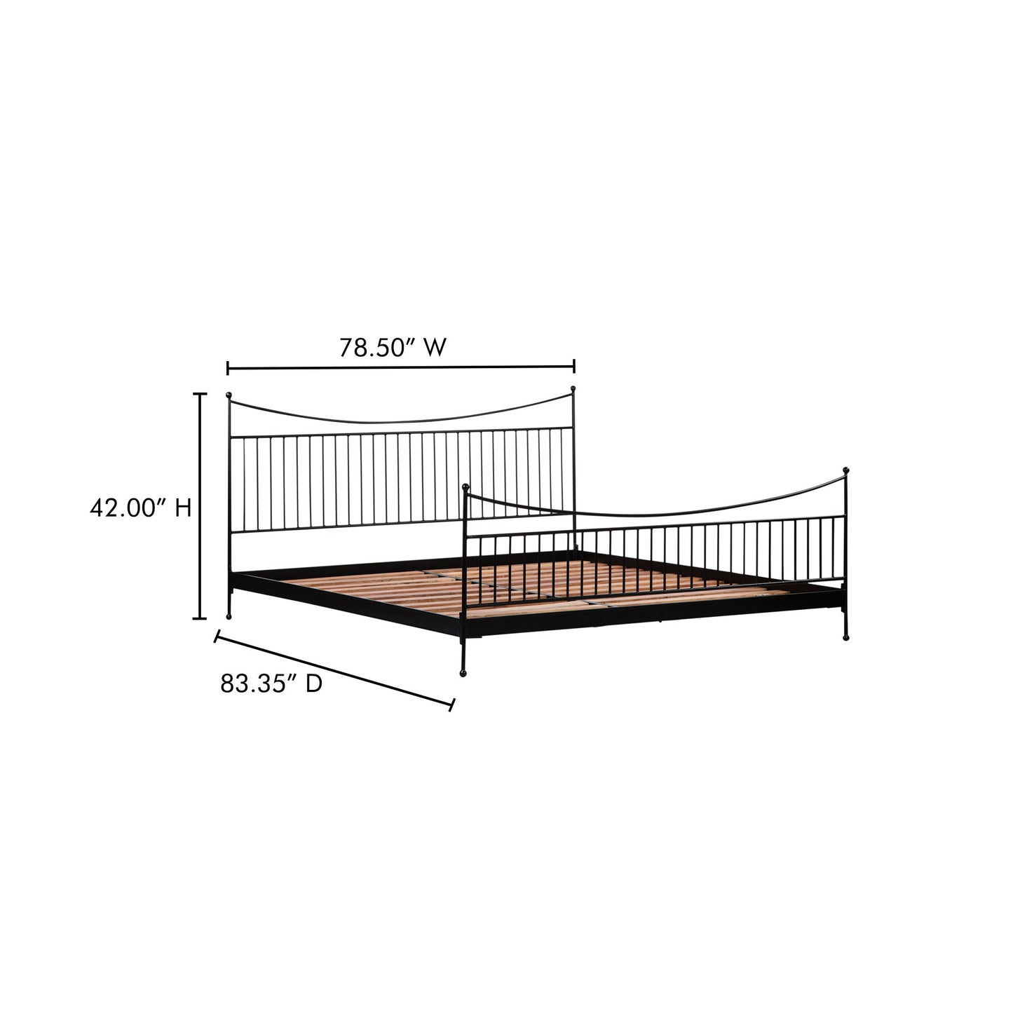 Monet - King Bed - Black