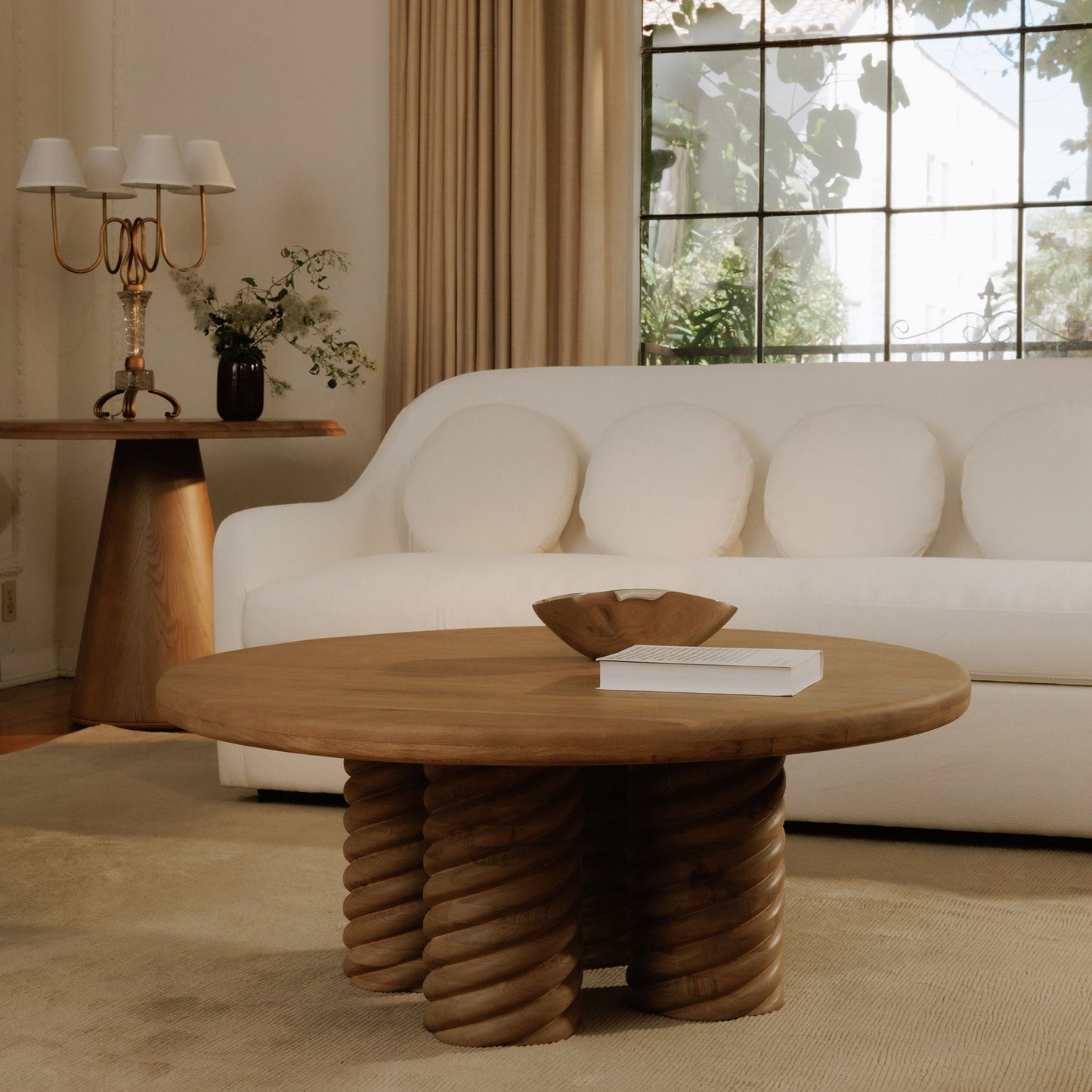 Treccia - Round Coffee Table - Oak
