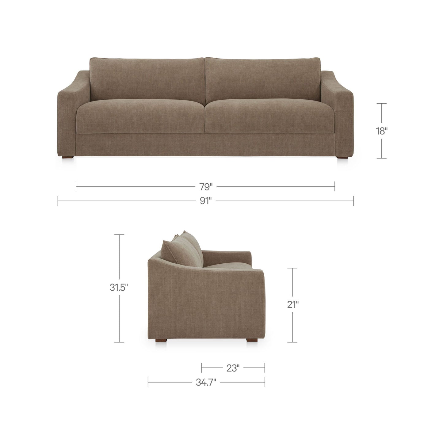 Farrow - Sofa - Taupe