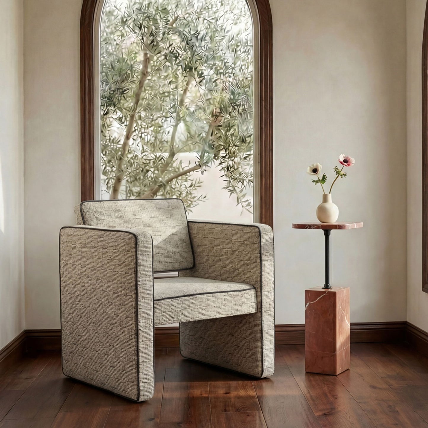 Caro - Side Table Alicante Marble - Rosso / Red