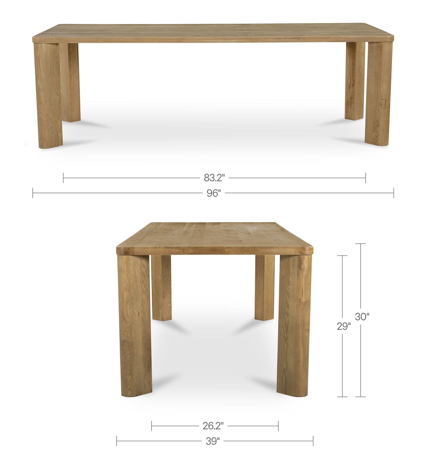 Segment - Large Dining Table - Heritage Brown