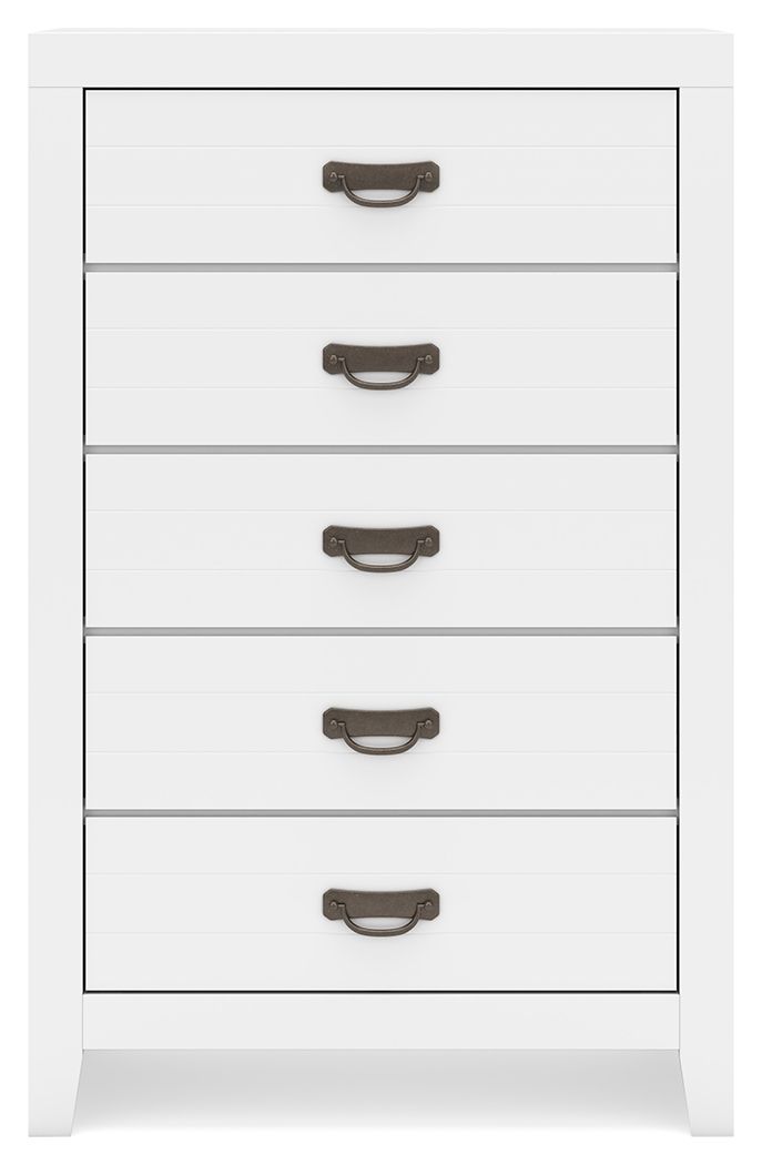 Binterglen - White - Five Drawer Chest