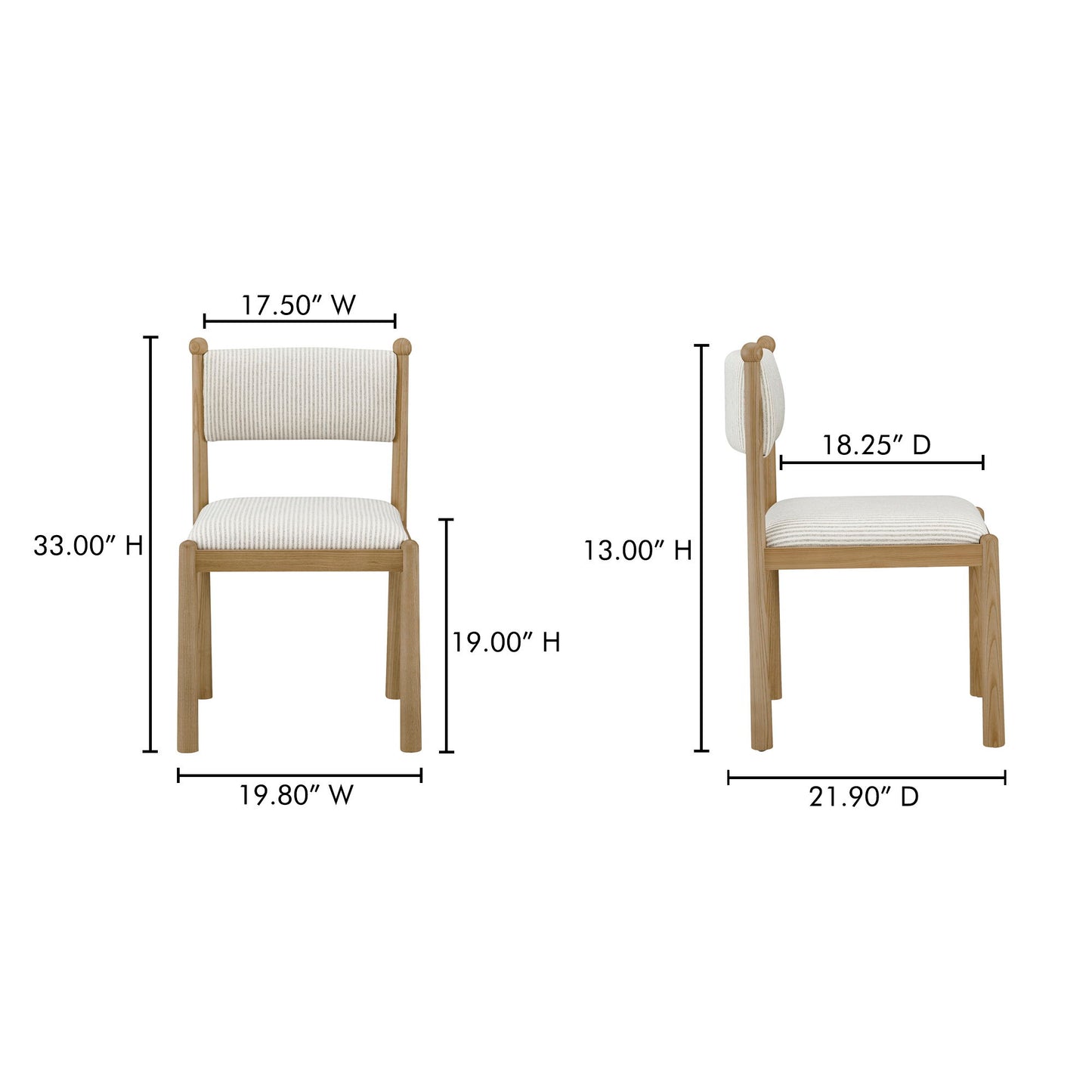 Villetta - Dining Chair (Set of 2) - Stripe Multicolor