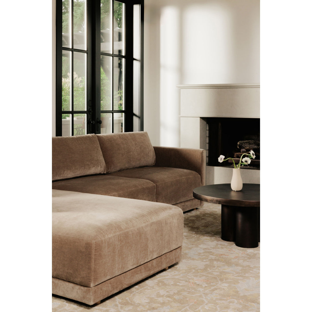 Bryn - Sectional Camel Left Stationary Sofa - Camel