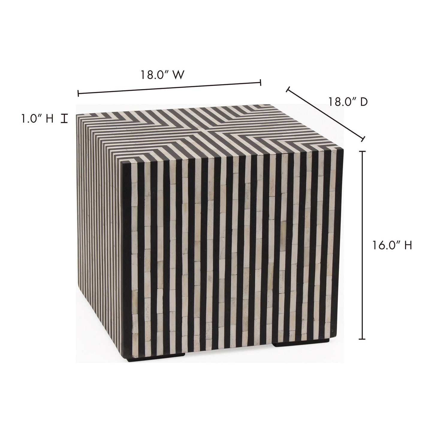 Terning - Side Table - Black
