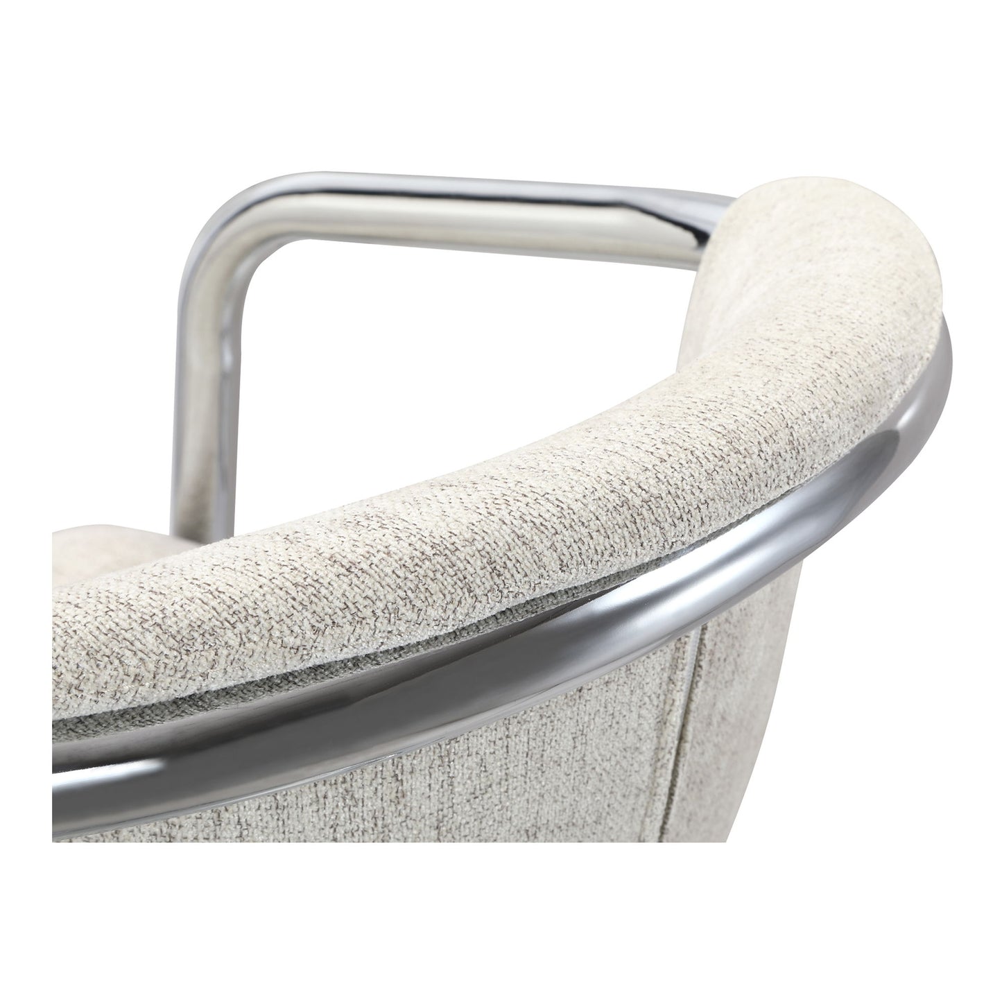 Freeman - Chrome Frame Counter Stool (Set of 2) - Blended Cream
