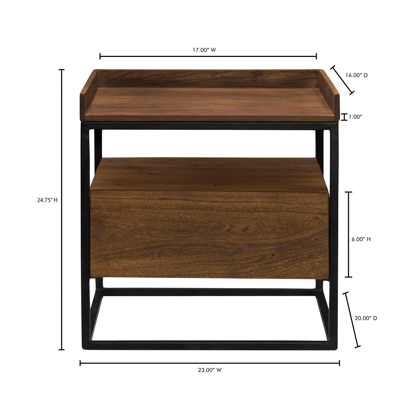 Vancouver - Side Table - Brown