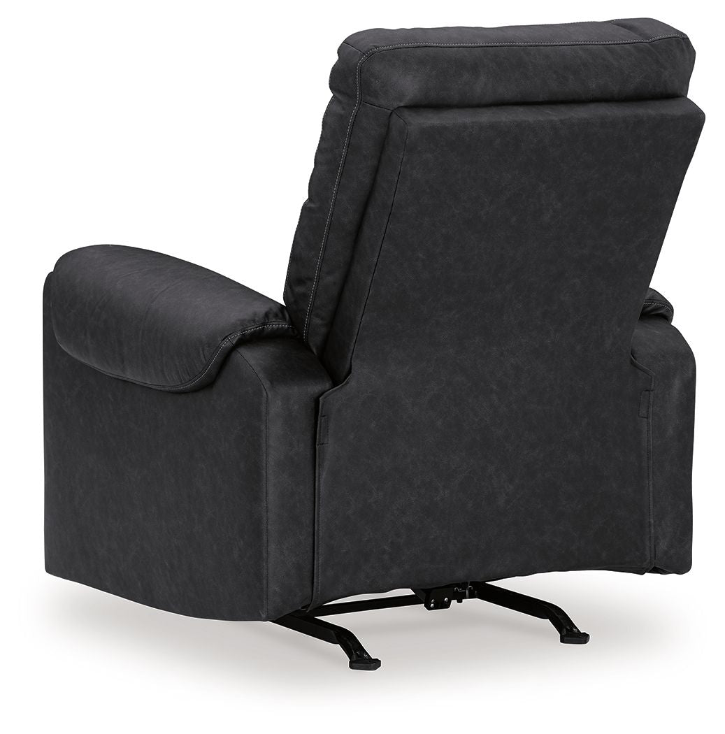 Axtellton - Carbon - Power Rocker Recliner - Faux Leather