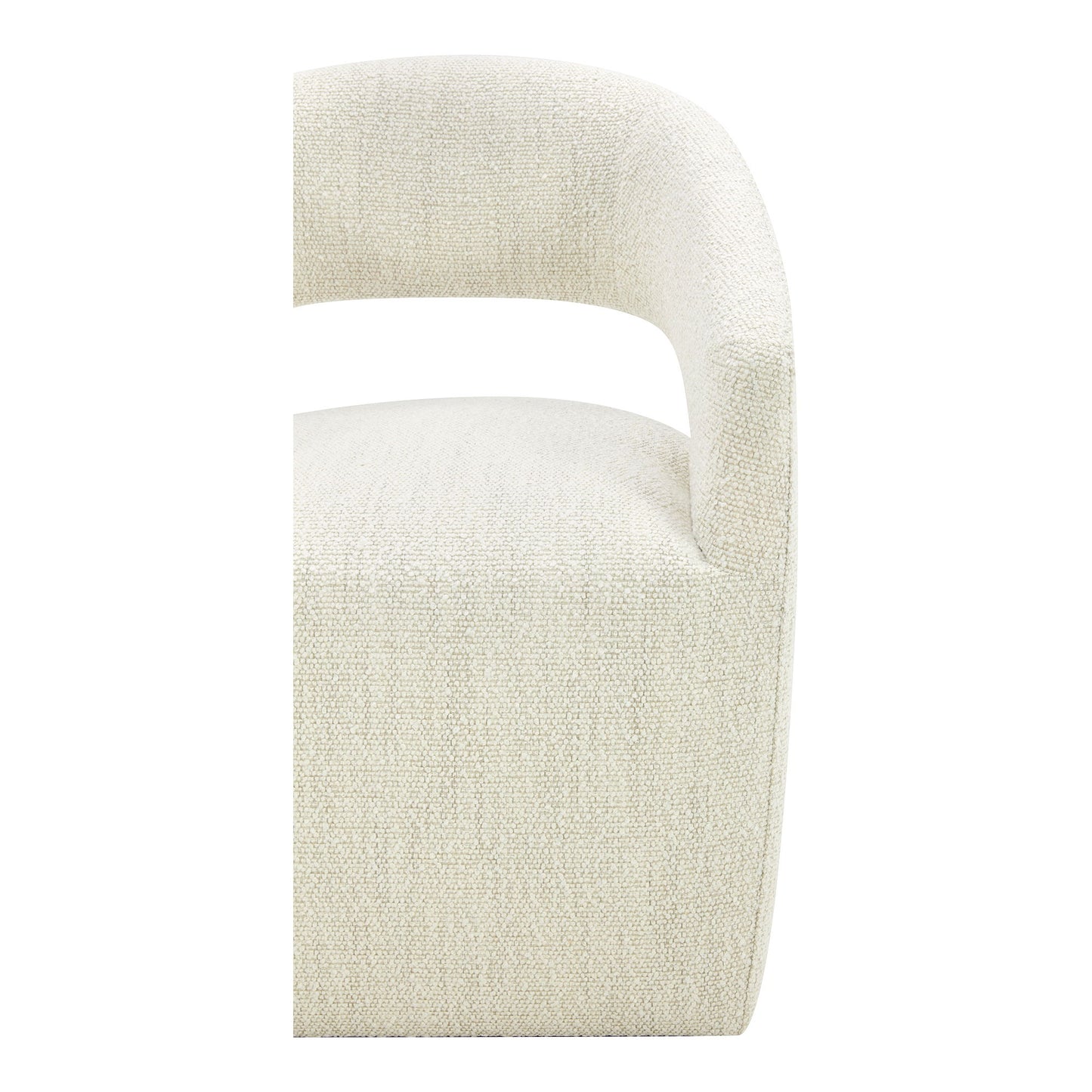Barrow - Rolling Dining Room Chair - White Mist