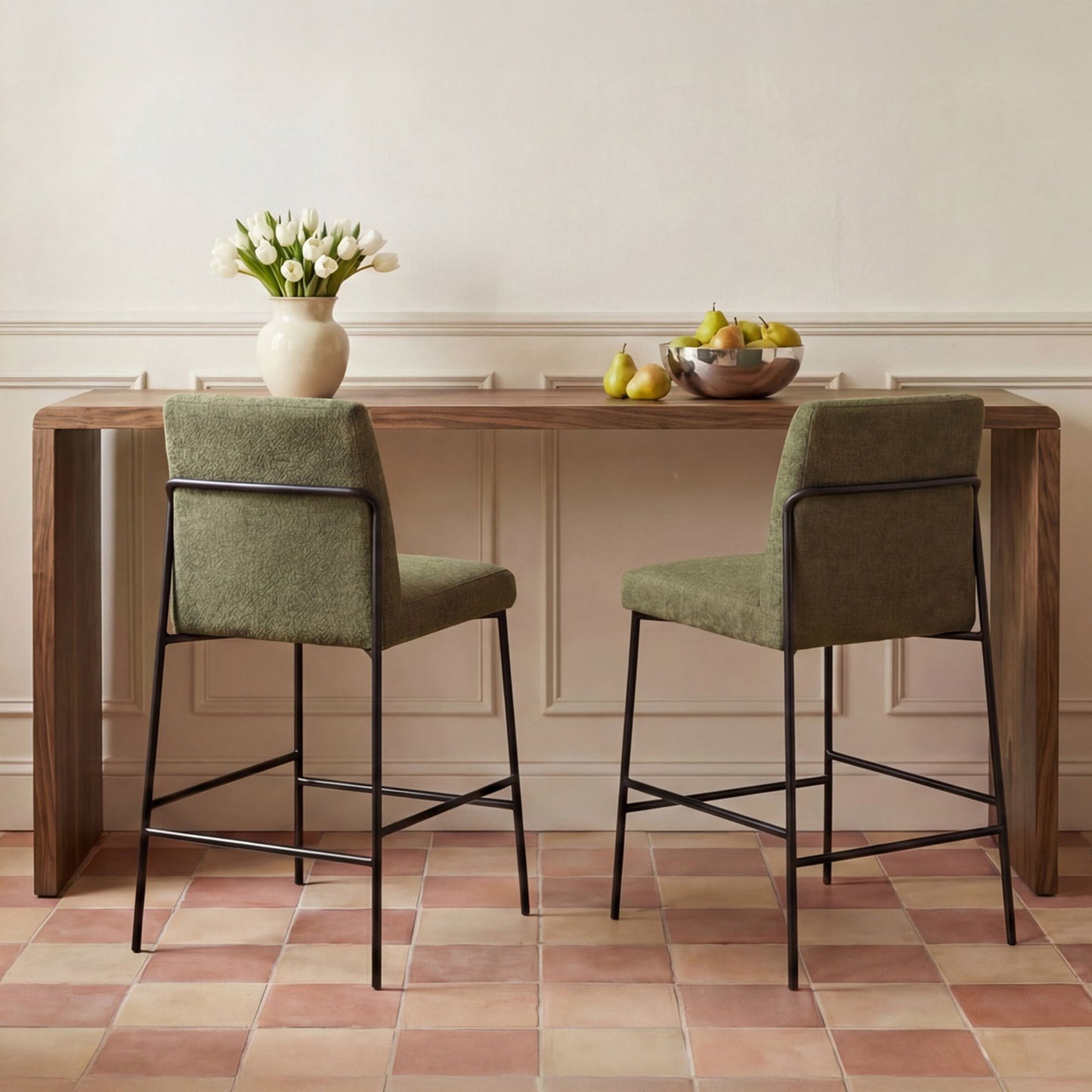 Carrie - Counter Table - Walnut / Brown