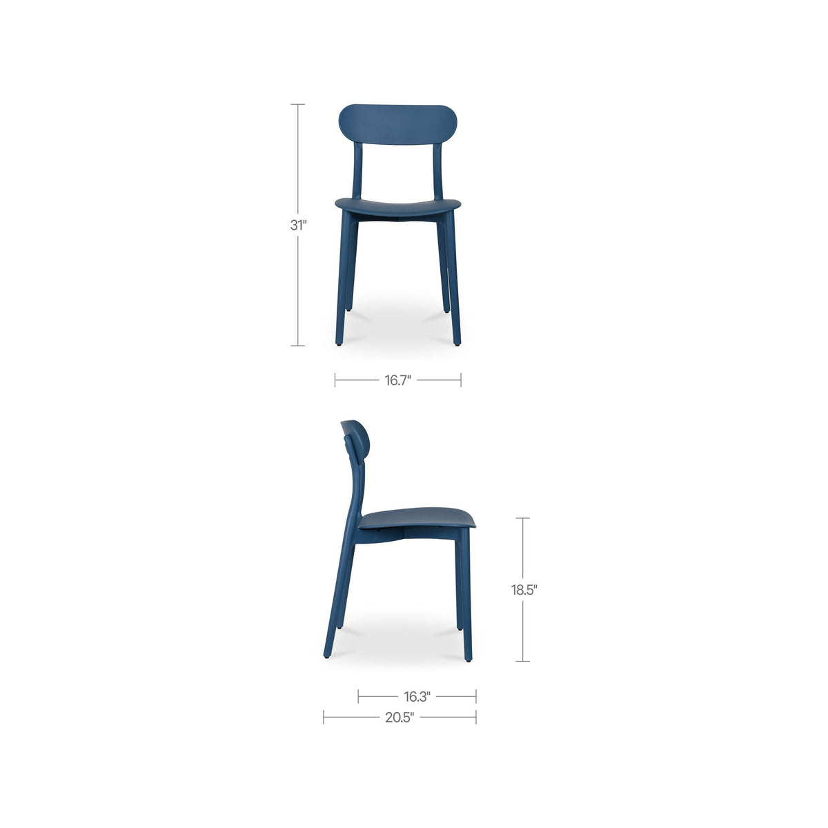Kent - Outdoor Dining Chair (Set of 2) - Navy