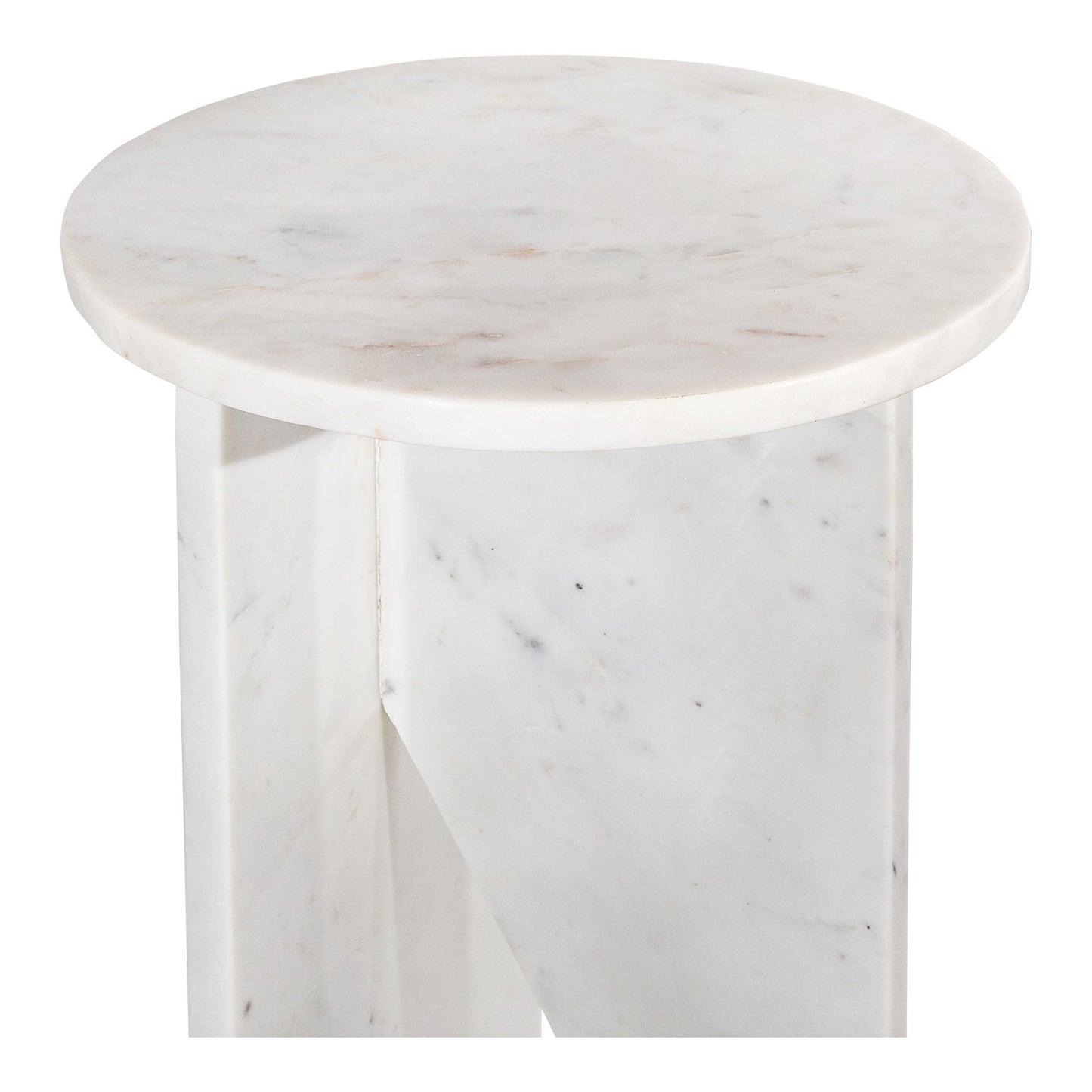 Grace - Marble Accent Table - White