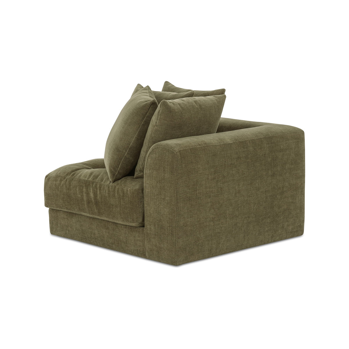 Davie - Corner Chair - Olive Green