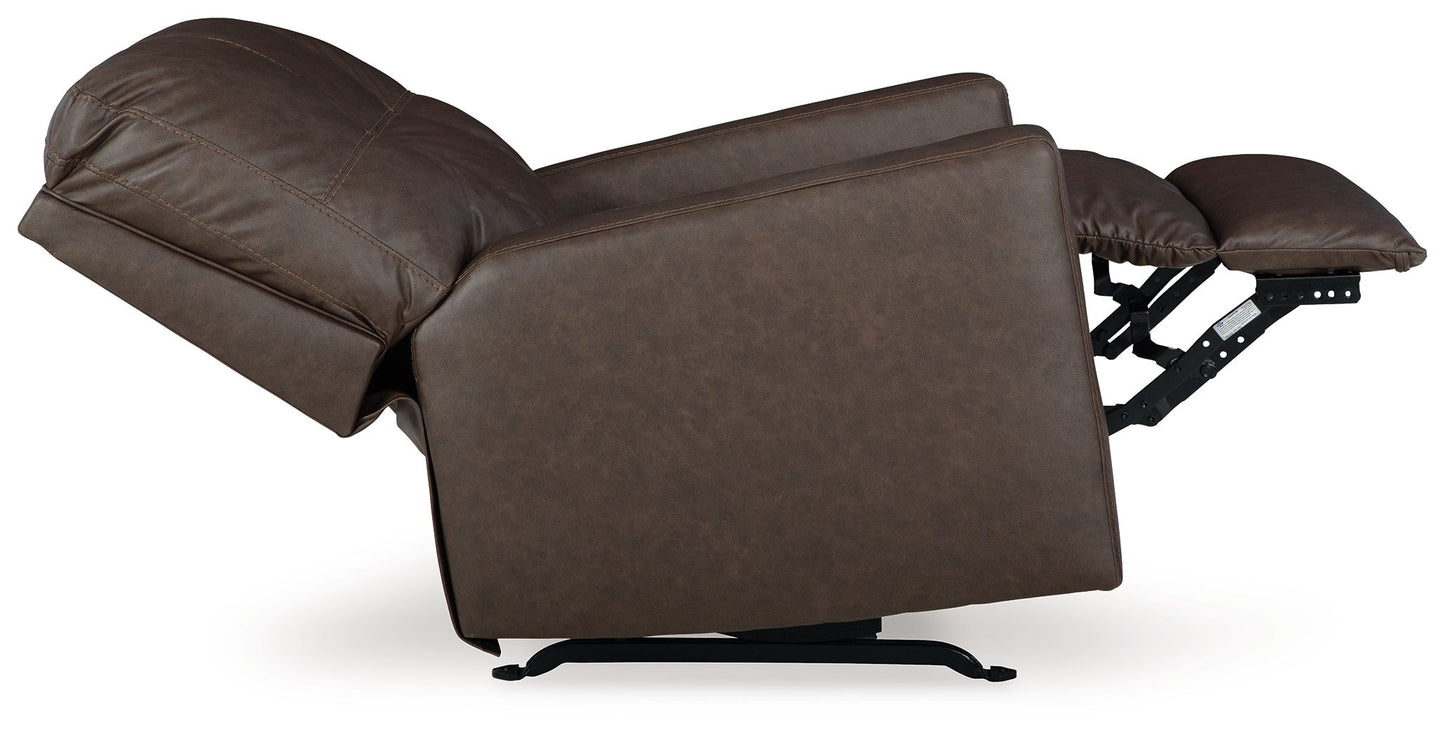 Barlin Mills - Umber - Rocker Recliner - Faux Leather