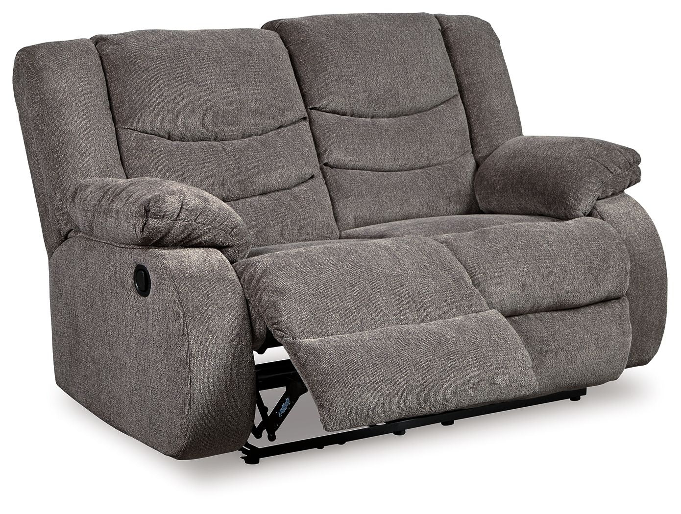 Tulen - Reclining Loveseat - Dark Gray