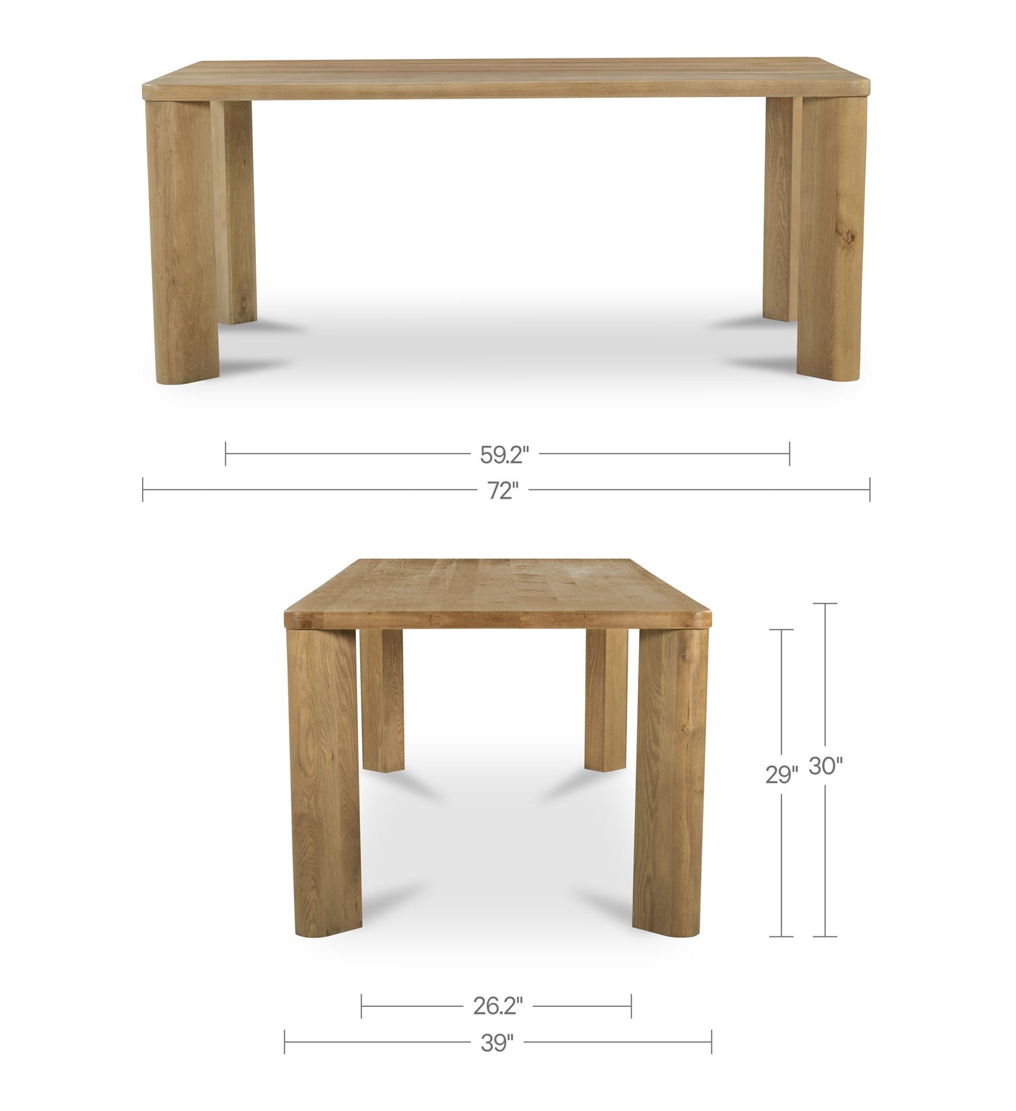 Segment - Small Dining Table - Heritage Brown