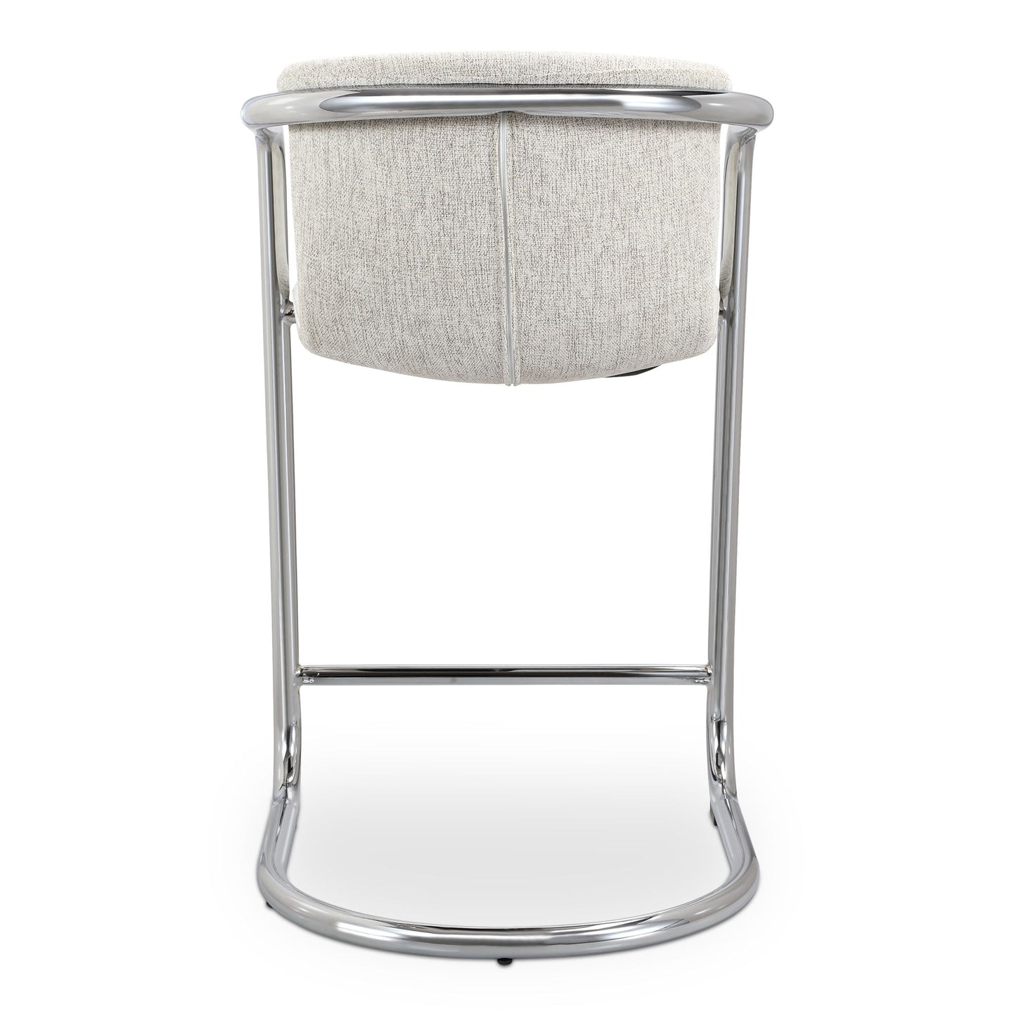 Freeman - Chrome Frame Counter Stool (Set of 2) - Blended Cream