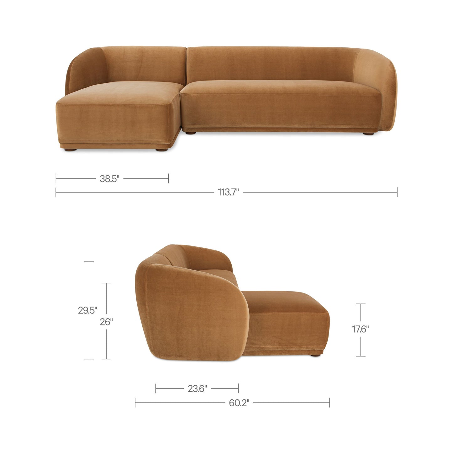 Faye - Left Sectional - Tan
