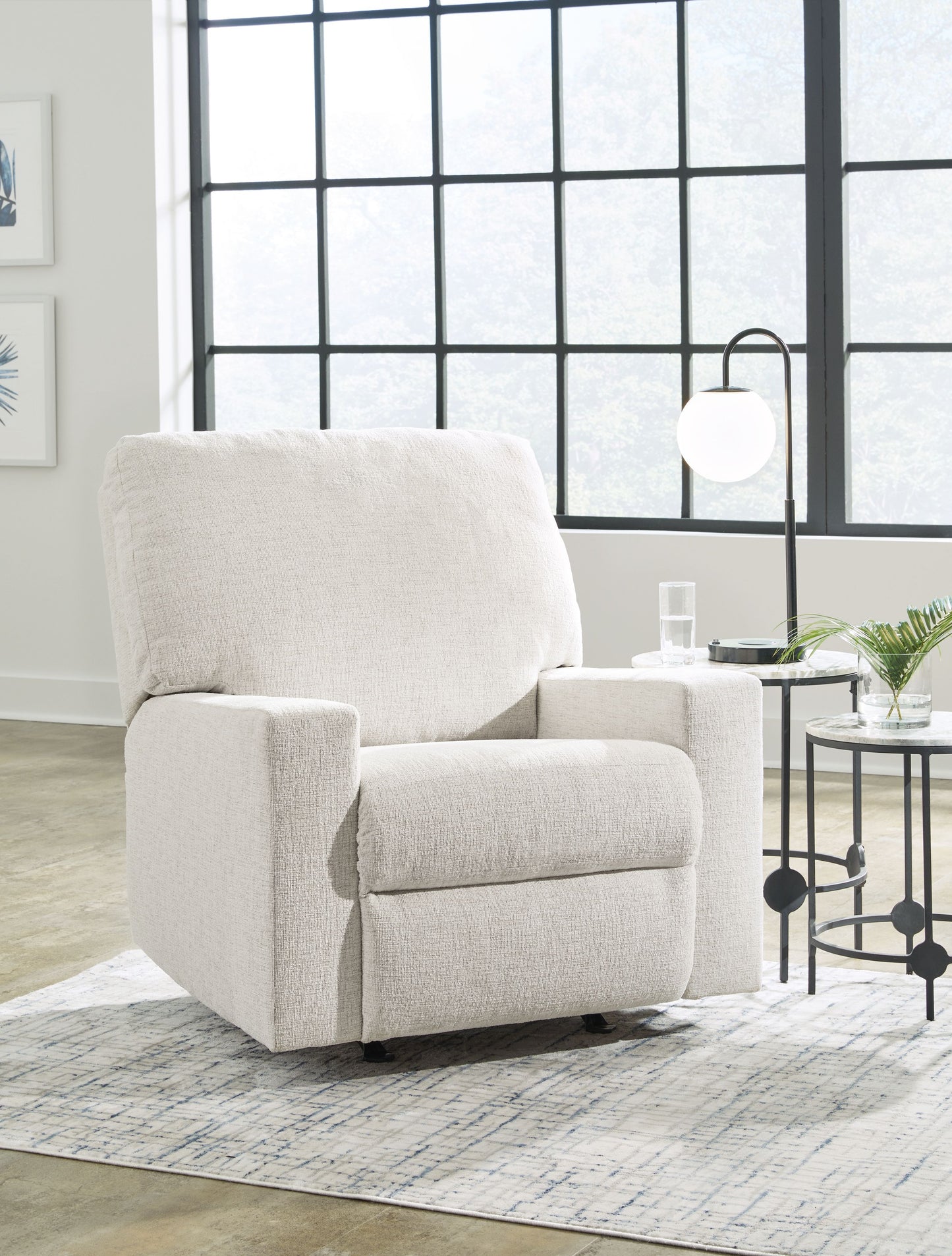 Rannis - Snow - Rocker Recliner - Fabric