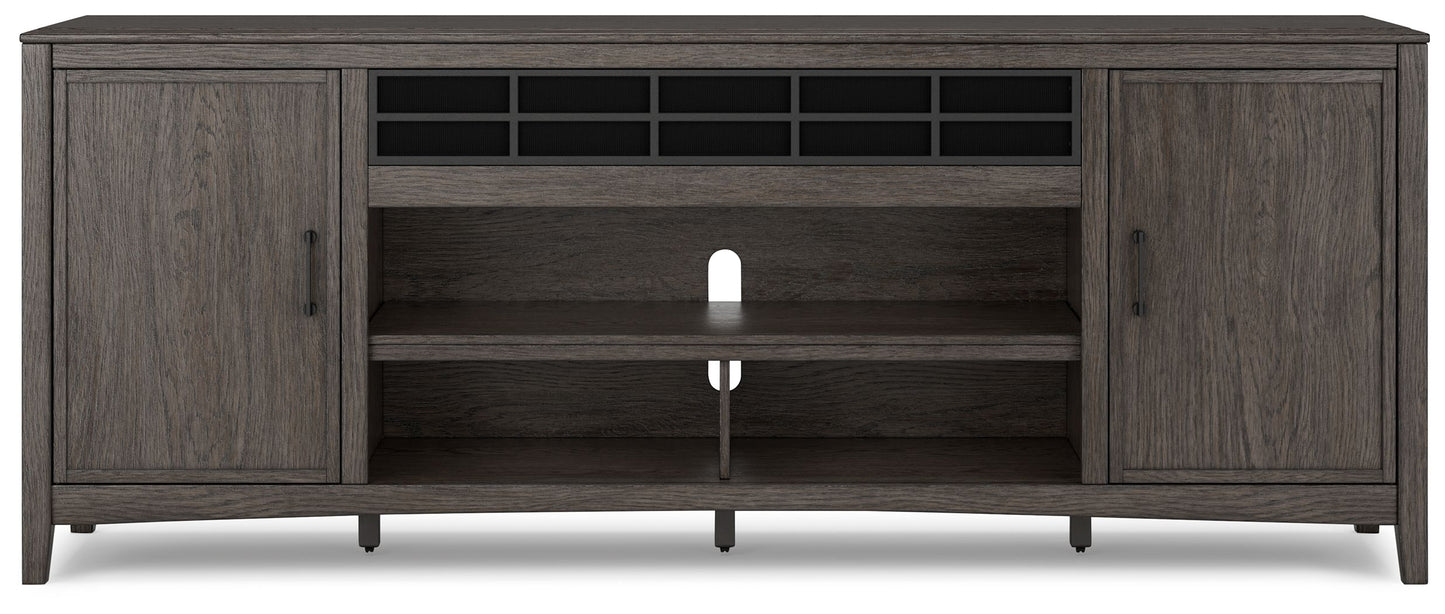 Montillan - Grayish Brown - Xl TV Stand With Fireplace Option