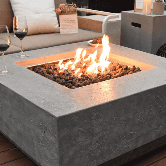 Elementi Manhattan Patio Fire Pit Light Gray