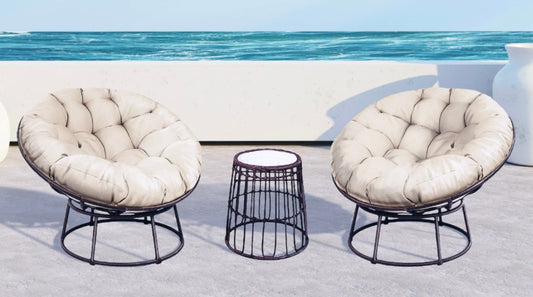 Papasan 3 Piece Outdoor Set