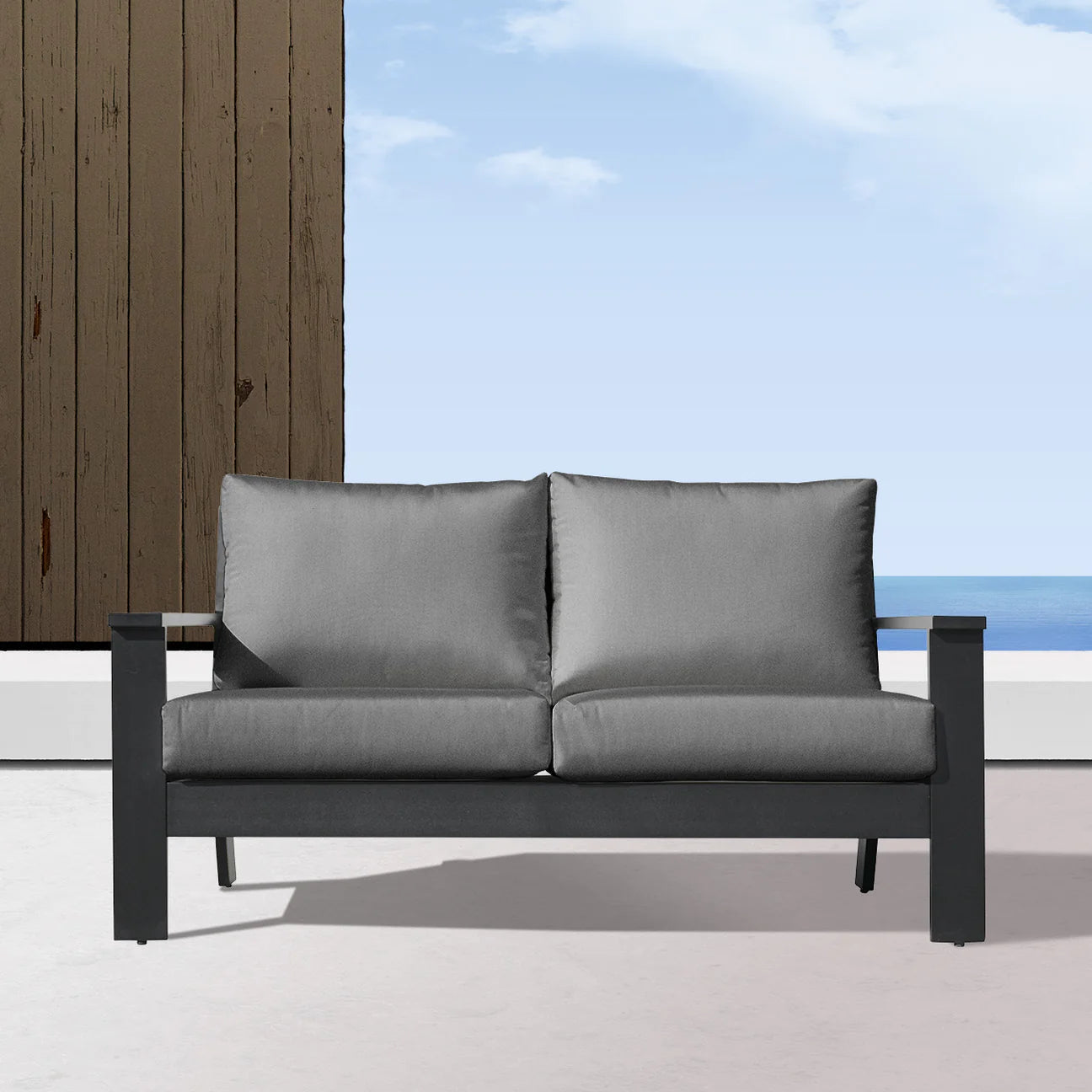 Magnolia Black Aluminum Sofa Collection With Sunbrella Fabric