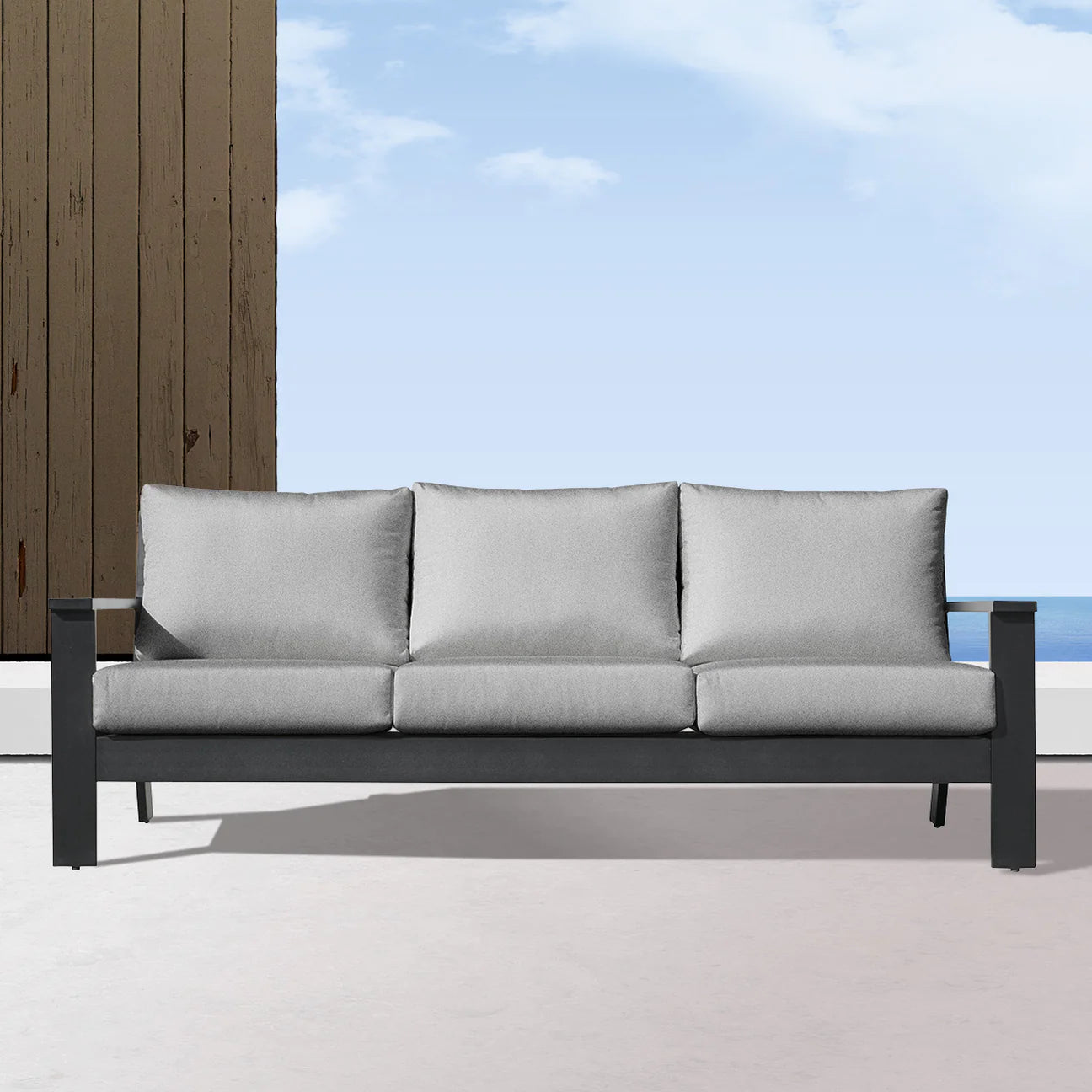 Magnolia Black Aluminum Sofa Collection With Sunbrella Fabric