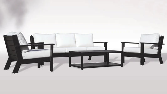 Magnolia Black Aluminum Sofa Collection With Sunbrella Fabric