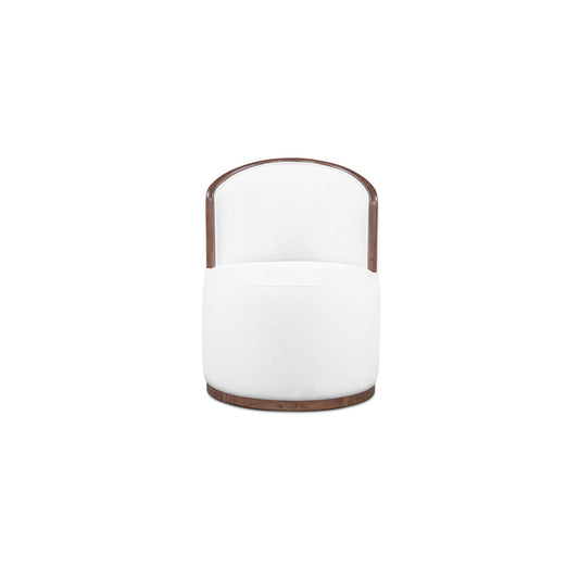 Rossi - Swivel Dining Chair - Cream / White