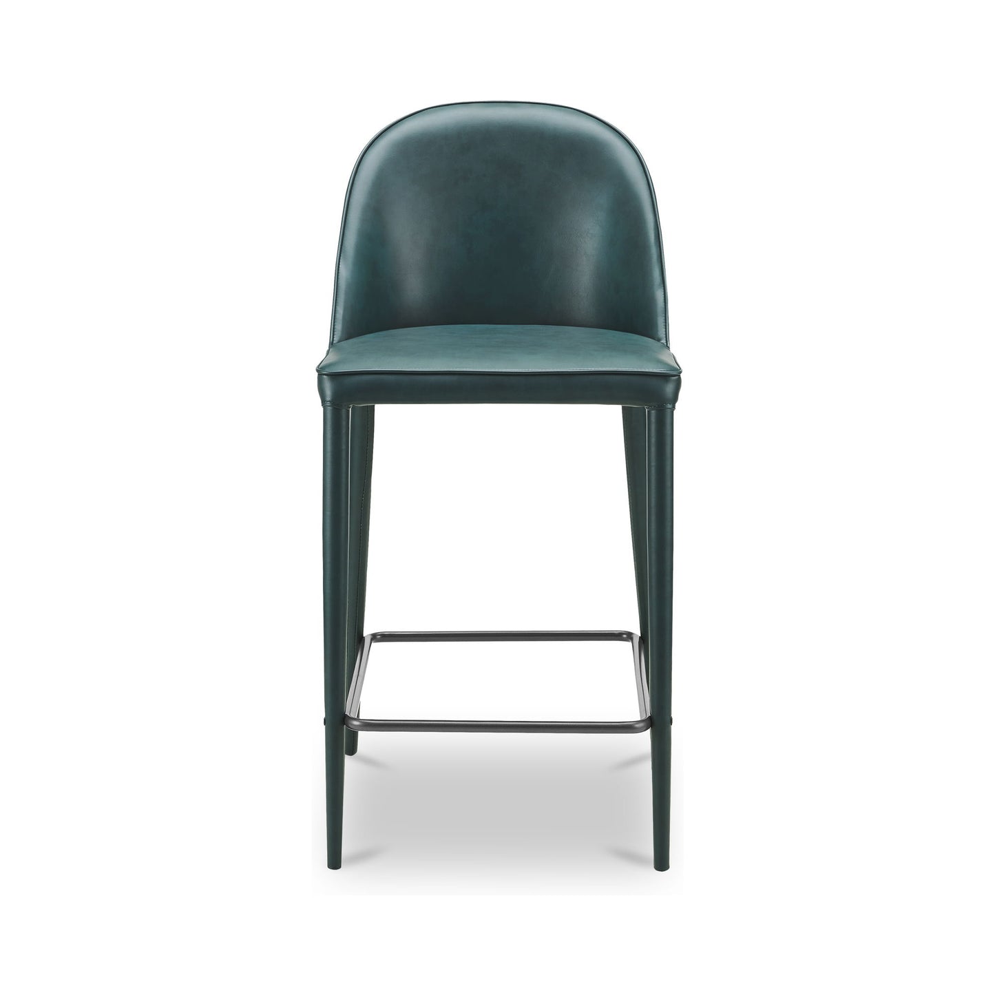 Burton - Counter Stool Vegan Leather - Dark Teal / Blue