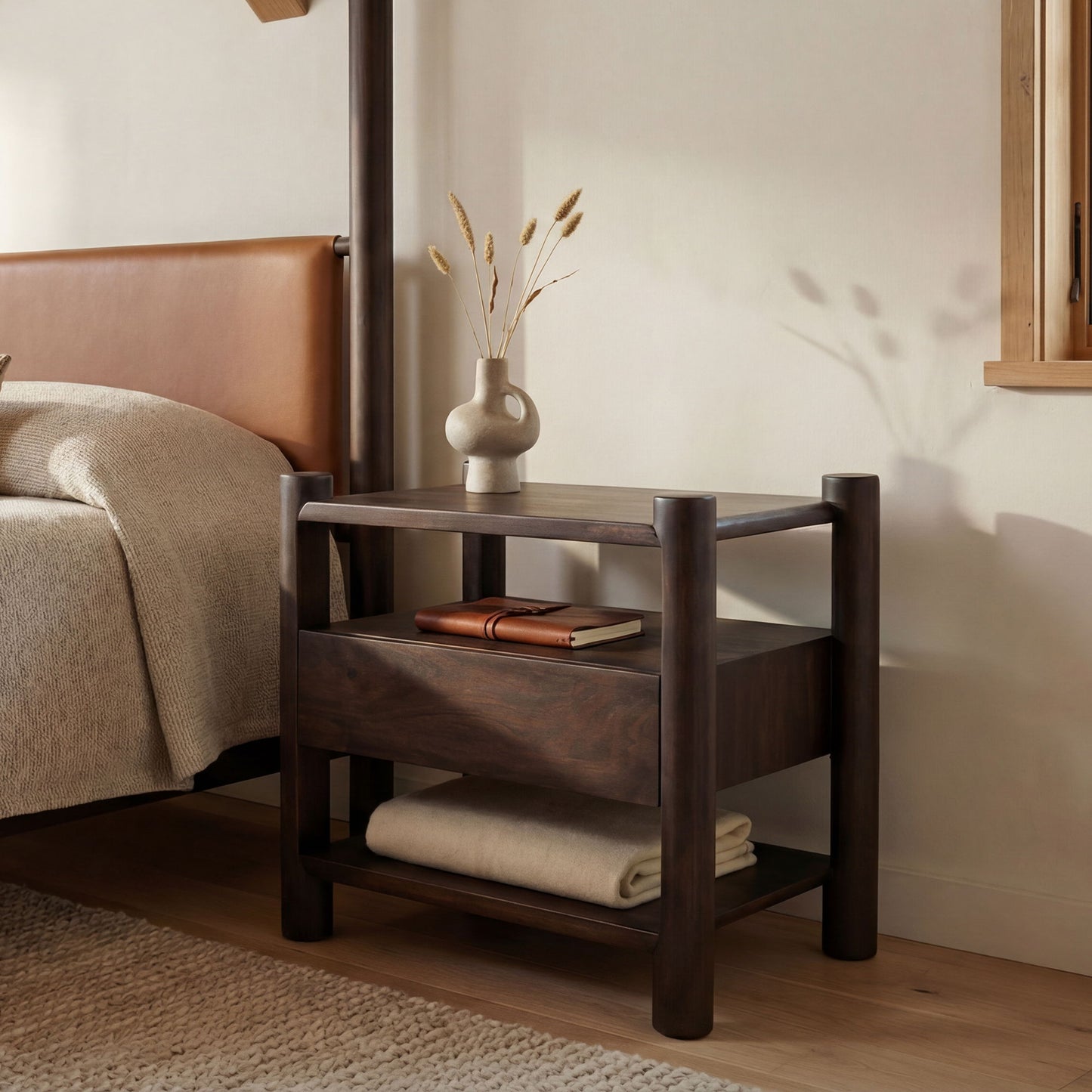 Devin - Nightstand - Brown