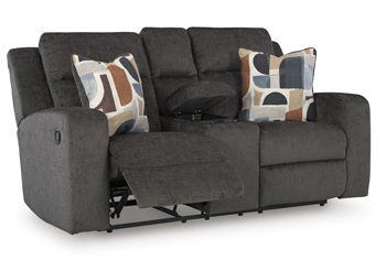 Kanlow - Dusk - Dbl Reclining Loveseat With Console - Fabric