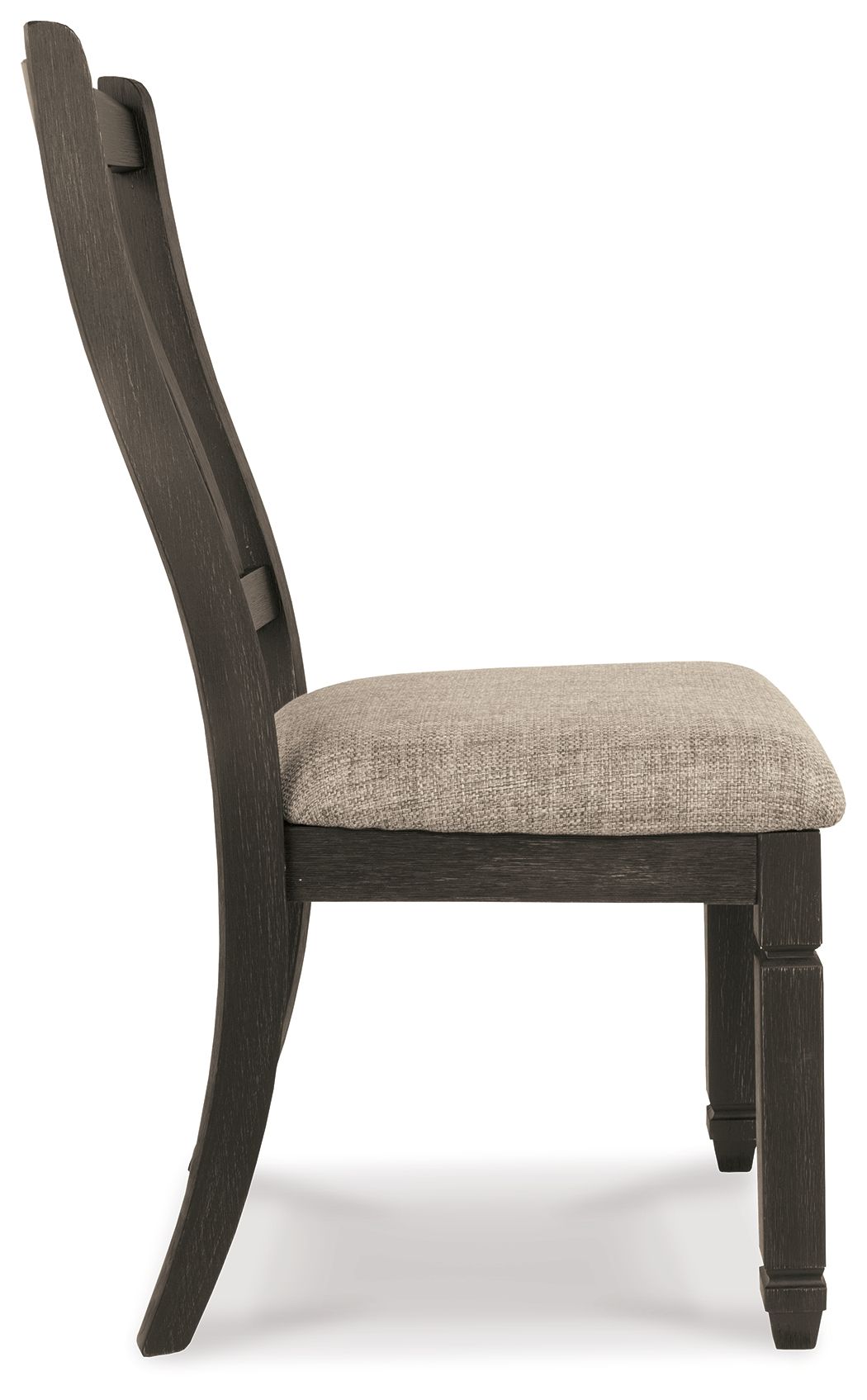 Tyler - Black / Grayish Brown - Dining Uph Side Chair  - Slatback