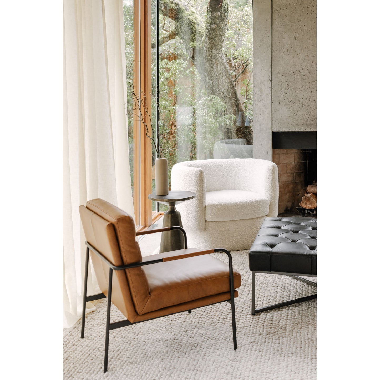 Verlaine - Armchair - Chestnut Brown