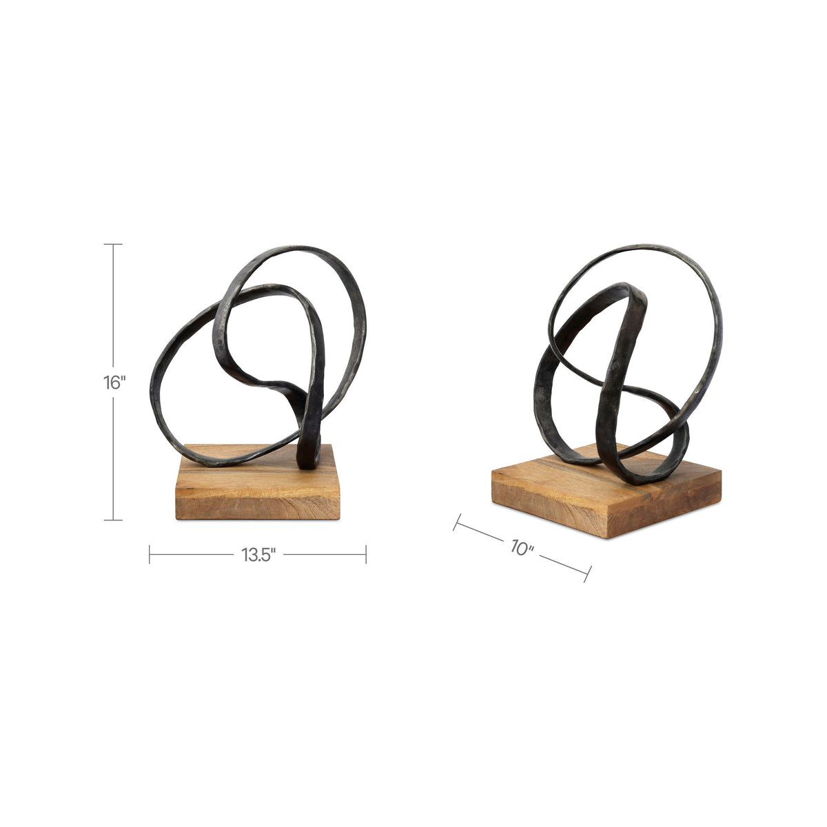 Lida - Cast Aluminum Sculpture - Black