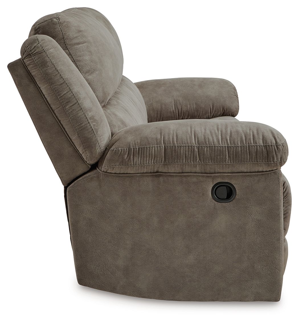 Laresview - Fossil - 2 Seat Reclining Sofa - Faux Leather